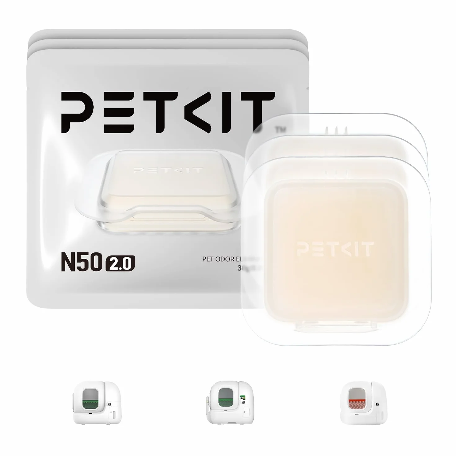 PETKIT Eliminator Zapachów do Samoczyszcząca Kuweta Pura Max 2 PUROBOT MAX PRO 2, Kontrola Zapachów Zestaw 3 Sztuk