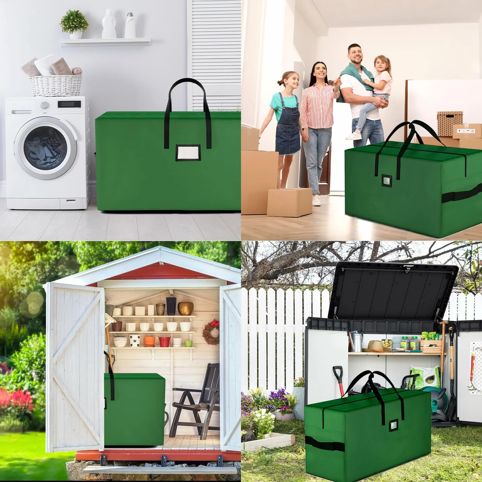 ENCOUN Torba na poduszki ogrodowe, torba XXL, wodoszczelna torba do przechowywania, 122 x 38 x 51 cm, torba do przechowywania nakładek 600D Oxford, odporna na promieniowanie UV torba na poduszki