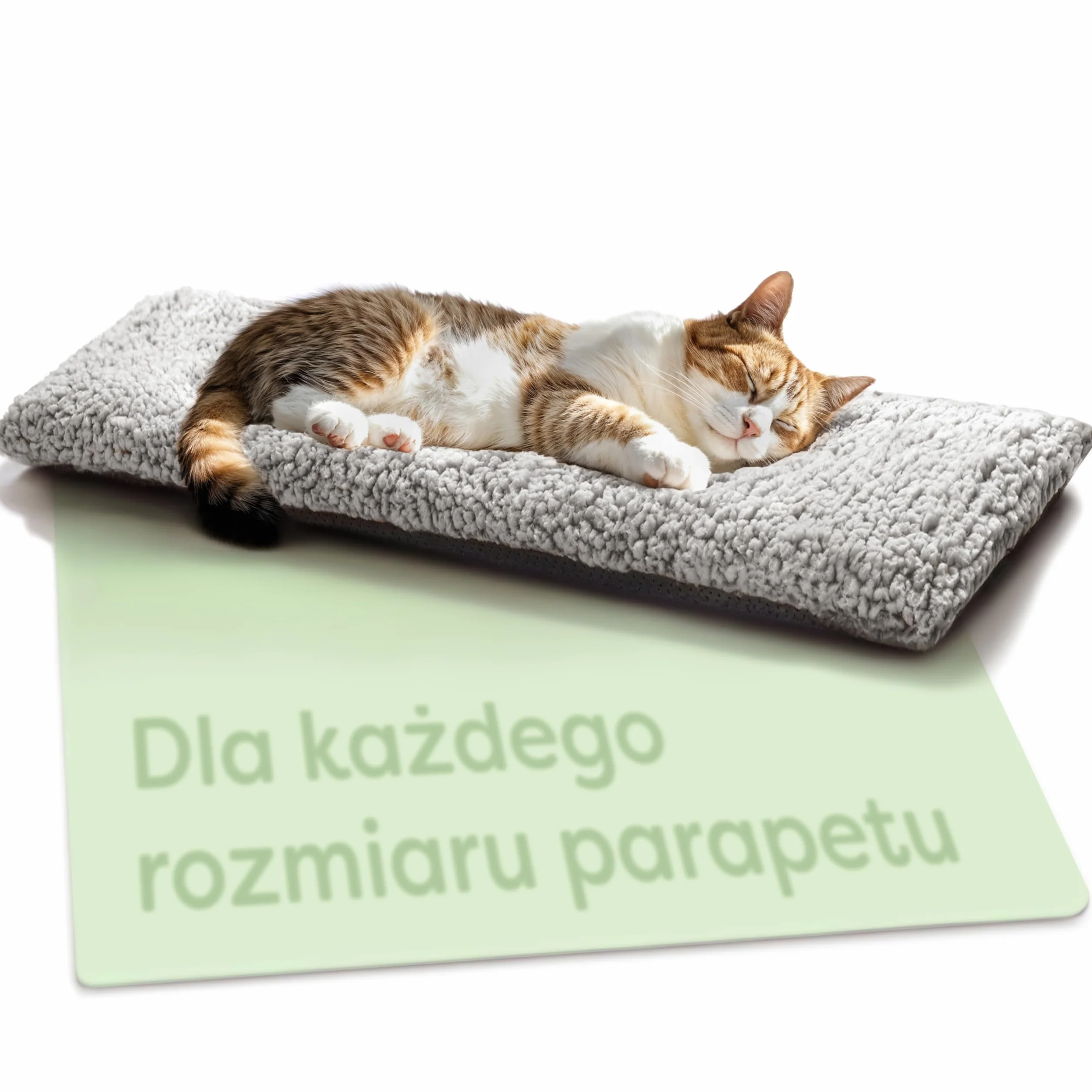 Legowisko Na Okno Dla Kota 90 cm Mata Samonagrzewająca Się Antypoślizgowa Hamak Szary