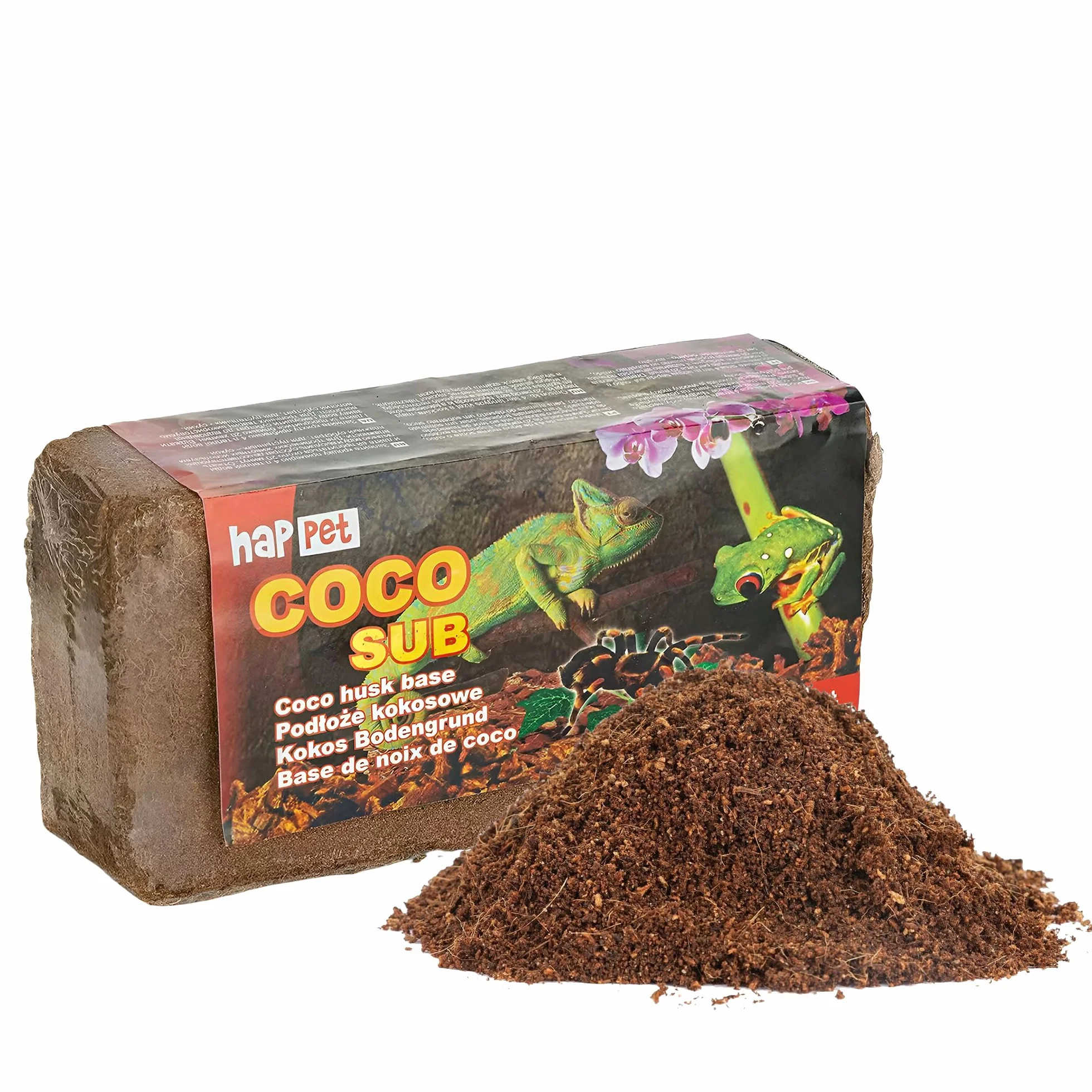 Happet Podłoże kokosowe 650g naturalne włókno kokosowe dla gadów płazów roślin tropikalnych podłoże terraryjne 9L