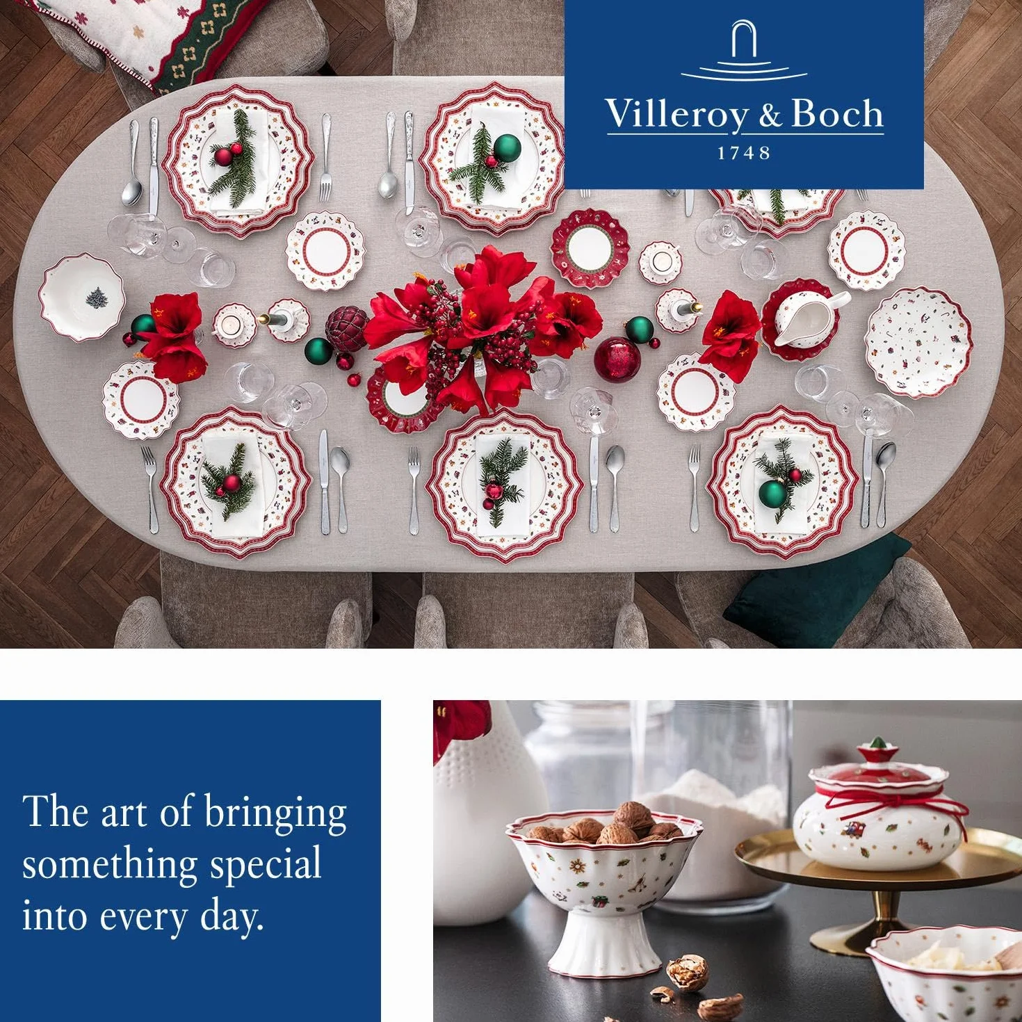 Villeroy & Boch Toy'S Delight Serwis Śniadaniowy, Biały/Czerwony, 6 elementów