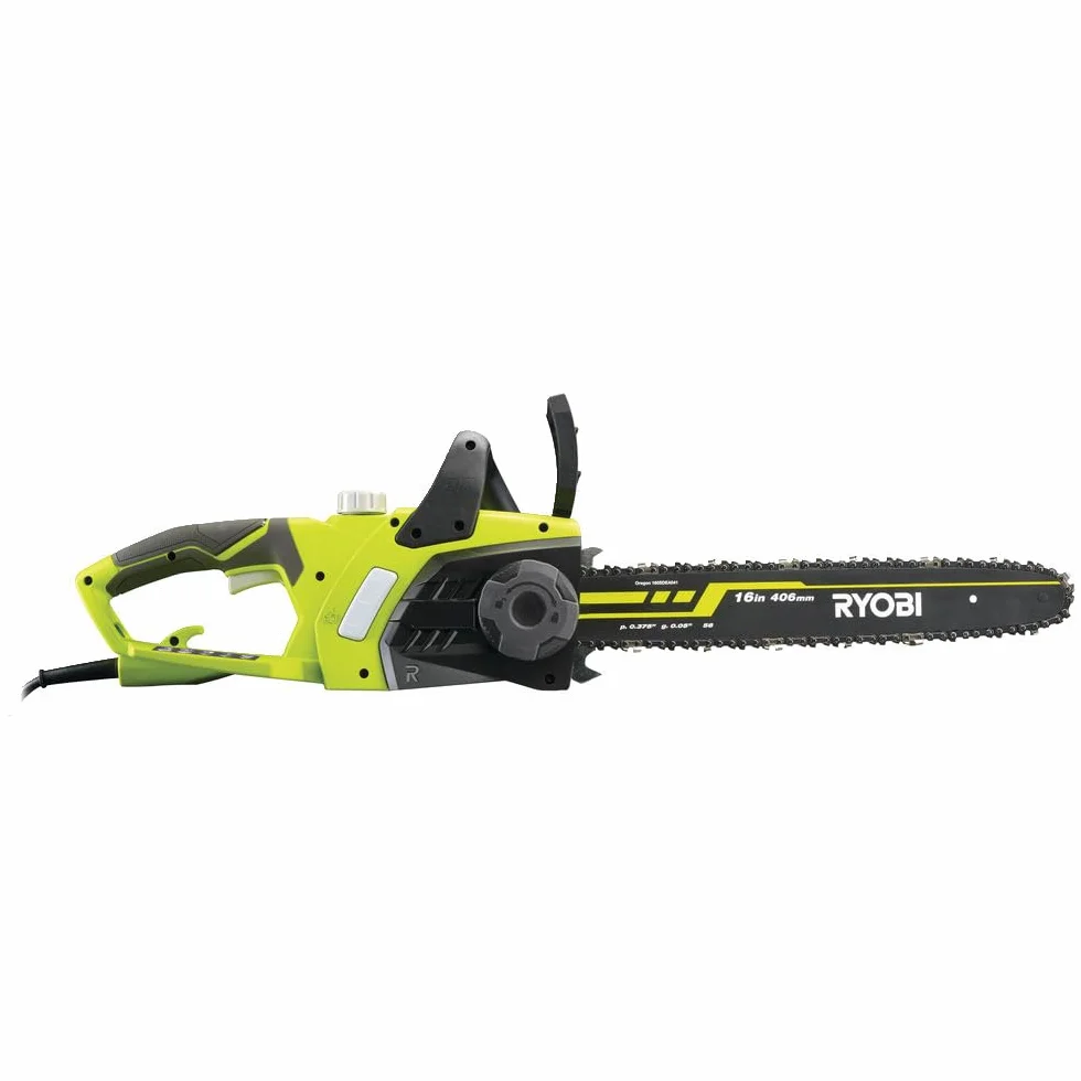Ryobi Elektryczna piła łańcuchowa (2300 W, długość miecza 40 cm, hamulec łańcuchowy, beznarzędziowy napinacz łańcucha, w zestawie osłona noża + olej łańcuchowy) RCS2340B