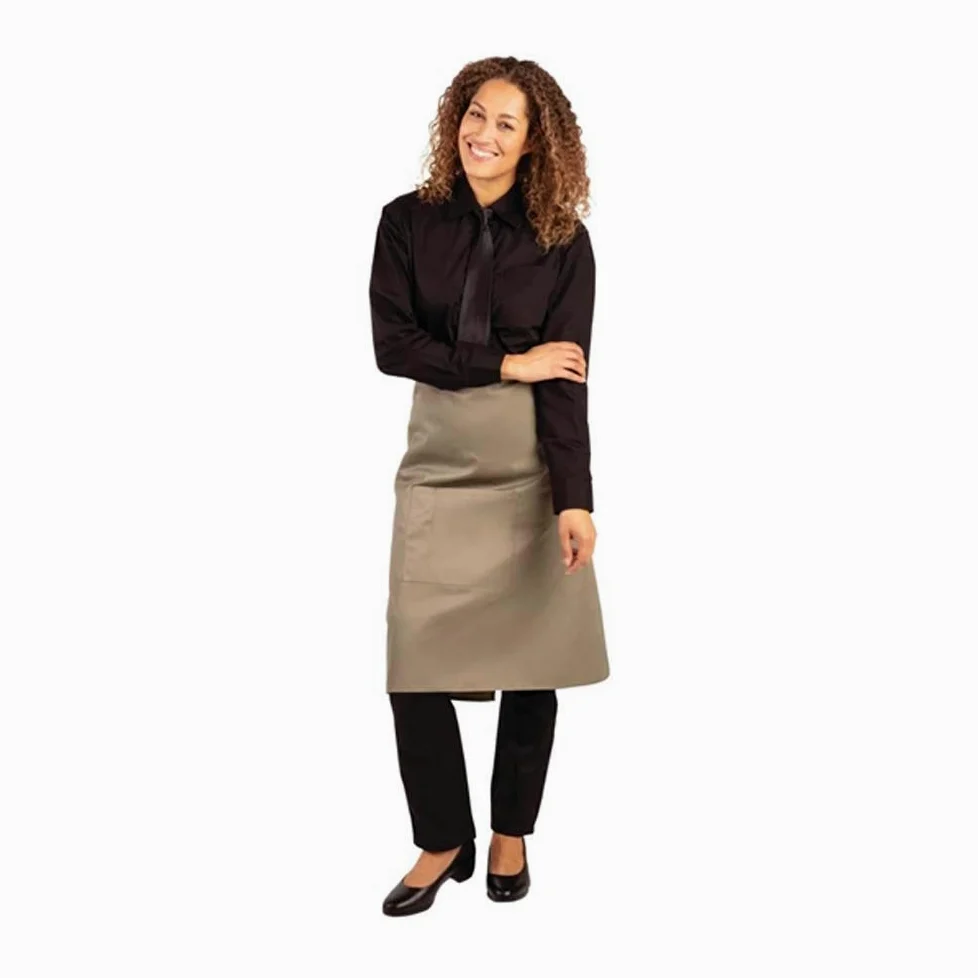 Whites Chefs Clothing B434 Polycotton zwykły fartuch bistro, 700 mm x 1000 mm, oliwkowy