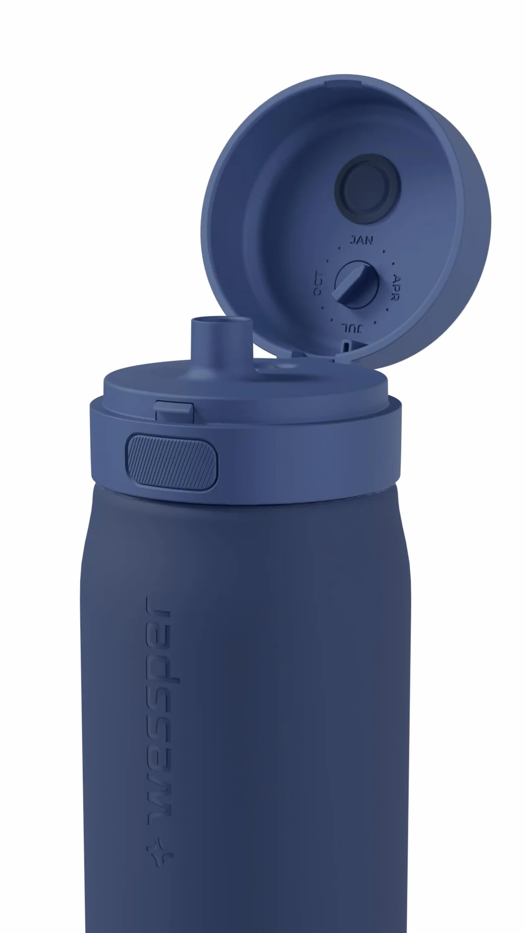 Wessper Butelka ze szkła borokrzemowego z filtrem Actitex Disc, 500 ml, niebieski, szczelna