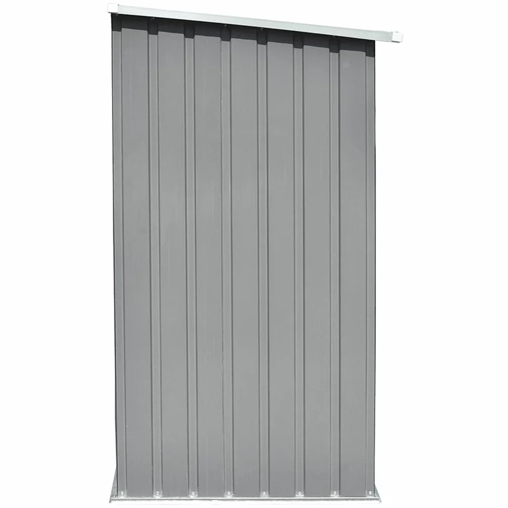 vidaXL Wiata na drewno, stal galwanizowana, 163 x 83 x 154 cm, szara