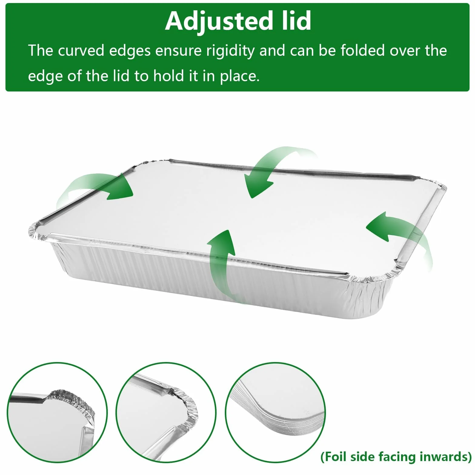 40 sztuk aluminiowych misek z pokrywką 2200 ml, aluminiowe miski do grillowania z pokrywką, duże miski aluminiowe, jednorazowe miski aluminiowe, do pieczenia, pieczenia, gotowania, 30,5 x 21,5