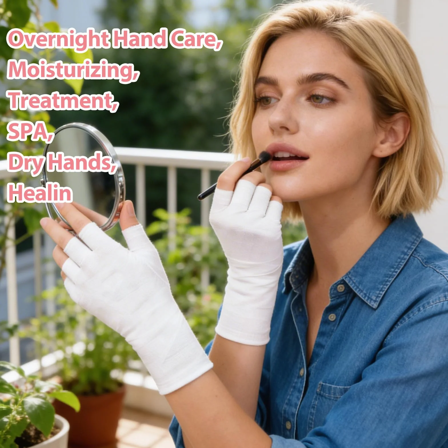 4 pary białych bawełnianych rękawiczek bez palców, rękawicze UV do manicure, rękawiczki bez palców, cienkie rękawiczki przeciwsłoneczne bez palców do suchych rąk, do ekranu dotykovego, do