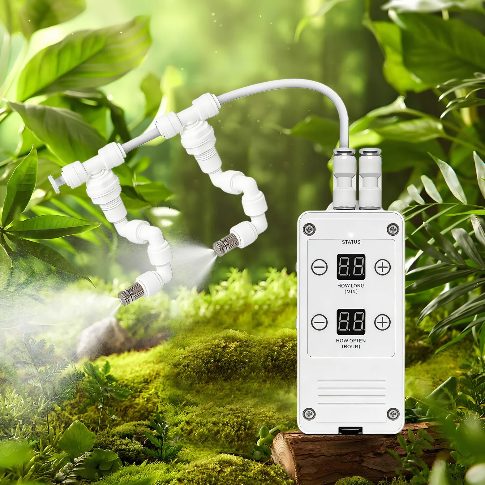 Smart System Nawadniający do Terrarium Nawilżacz Powietrza z Dyszą 360° Timerem dla Gadów