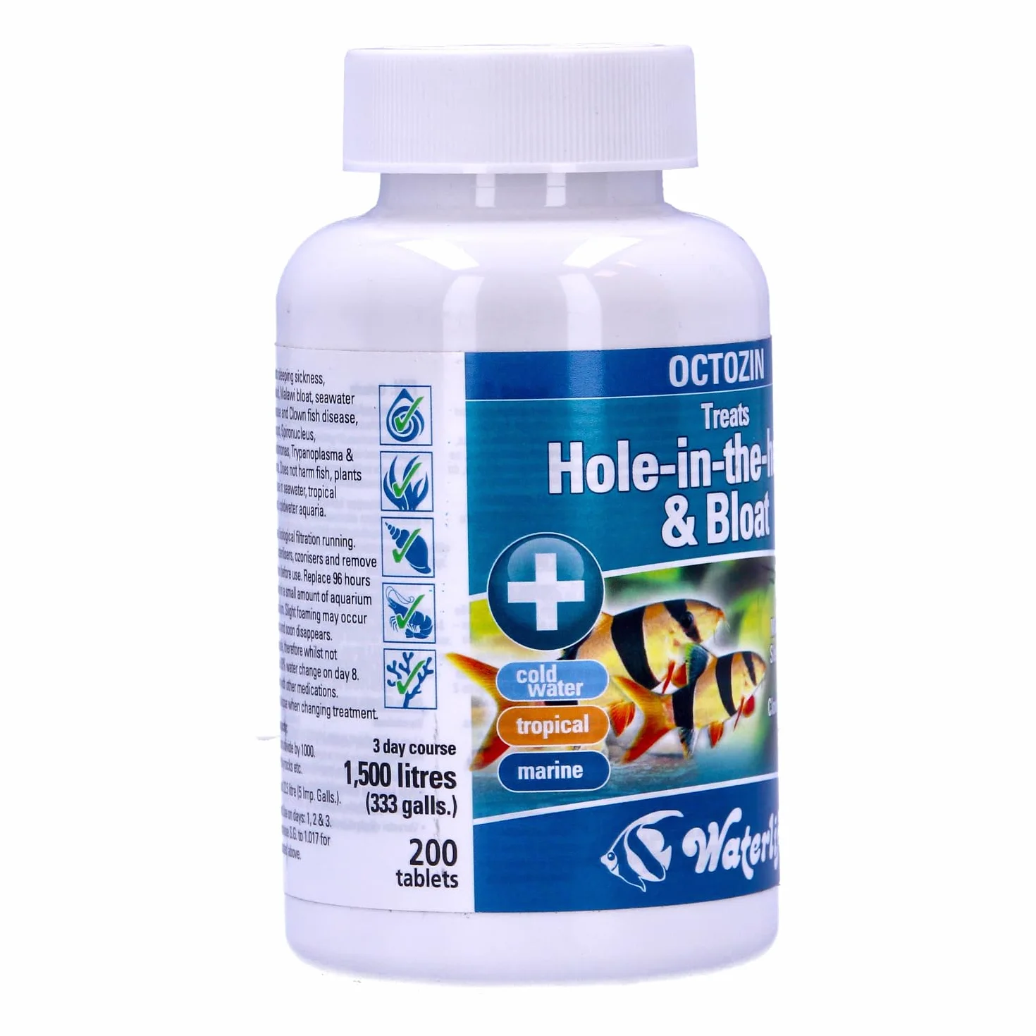 Waterlife Octozin 200 Tablets Dropsy Hole In The Head