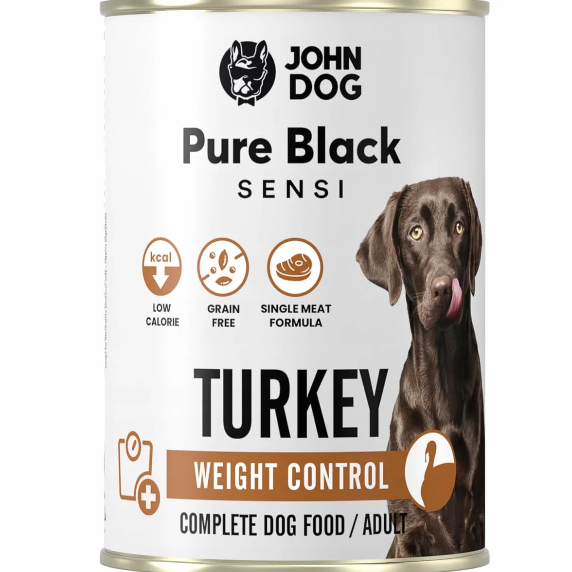 JOHN DOG KARMA MOKRA PURE BLACK SENSI DOROSŁY LIGHT INDYK 400g*6