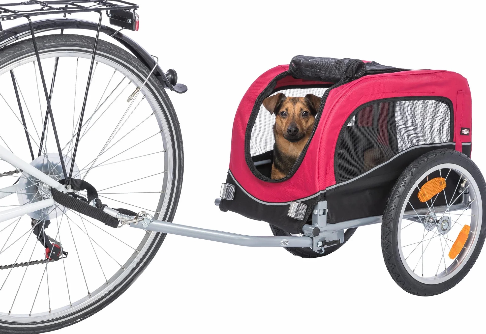 Trixie Przyczepa Rowerowa 53 x 60 x 60 cm Czarny Czerwony