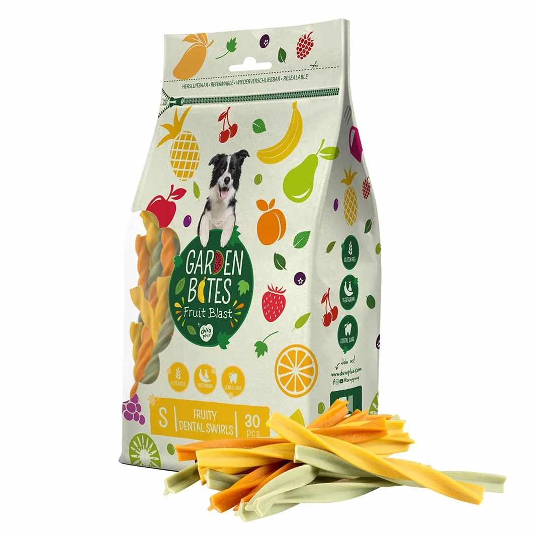DUVO GARDEN BITES FRUITY DENTAL SWIRLS 13 cm 234 g 30 UNI