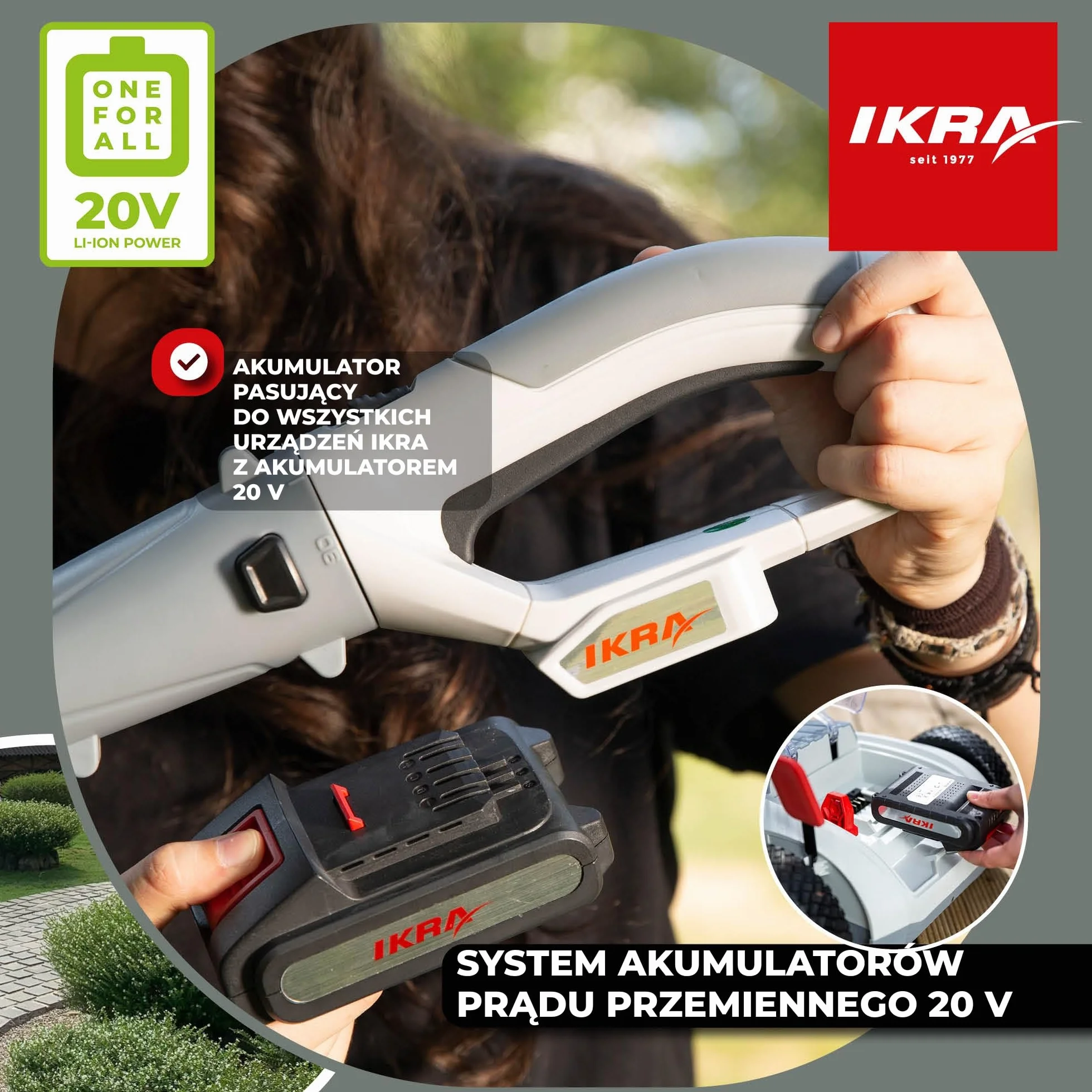 IKRA 17180249-AZ 20 V 2,5 Ah akumulator litowo-jonowy akumulator zastępczy