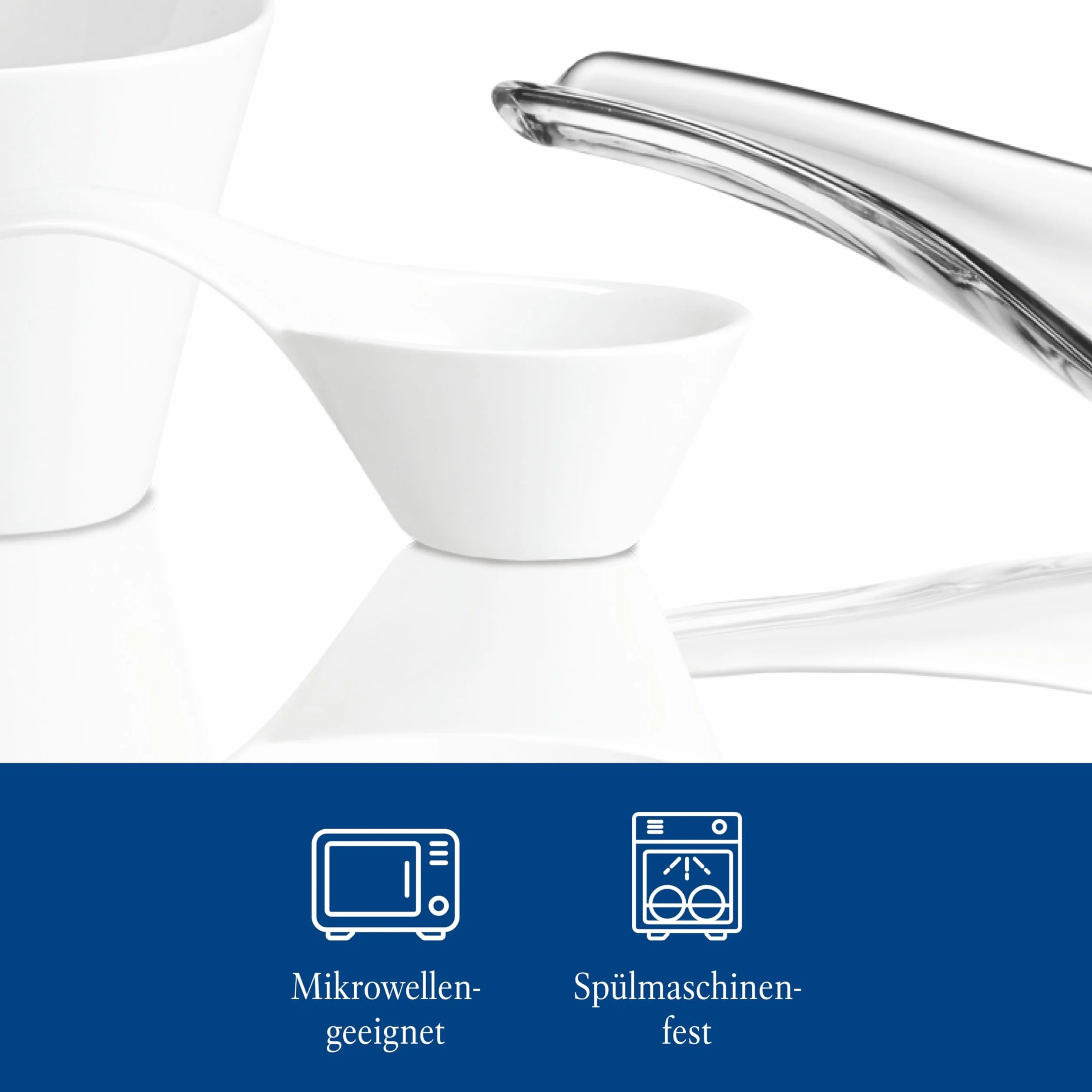 Villeroy & Boch Newwave Biała filiżanka do herbaty z uchwytem, nadaje się do mycia w zmywarce, do kuchenki mikrofalowej, specjalna filiżanka do herbaty, filiżanka do kawy, filiżanka do kawy, kubek na