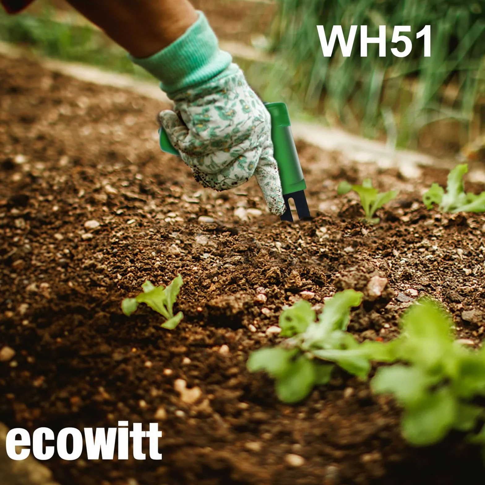ECOWITT Inteligentny czujnik wilgotności gleby, tester wilgotności gleby, potrzebna brama, dokładny pomiar, sonda pojemnościowa, miernik wilgotności do sadzenia w ogrodzie, tylko akcesoria, 4 szt