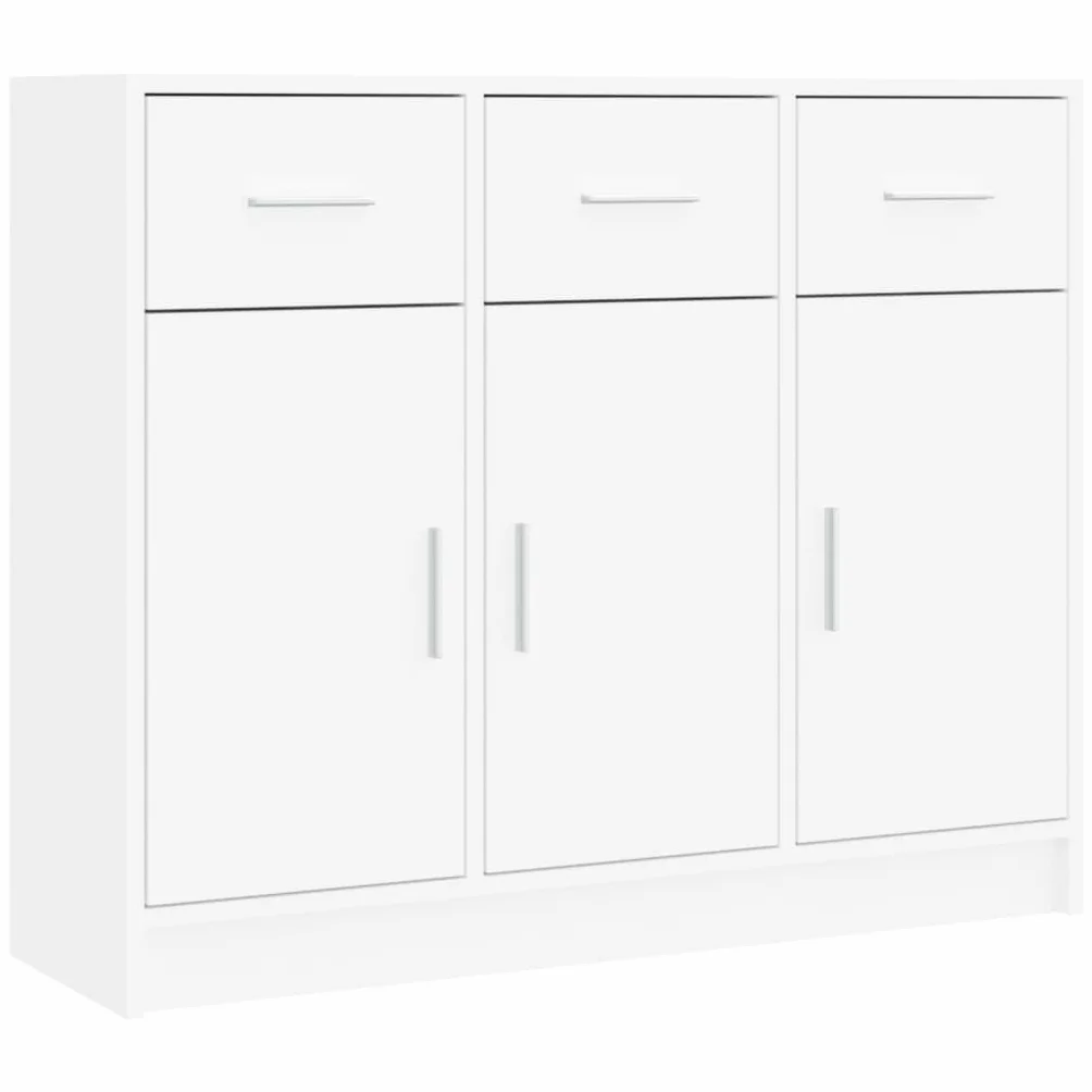 vidaXL Komoda Biała 91x28x75 cm Drewno konstrukcyjne