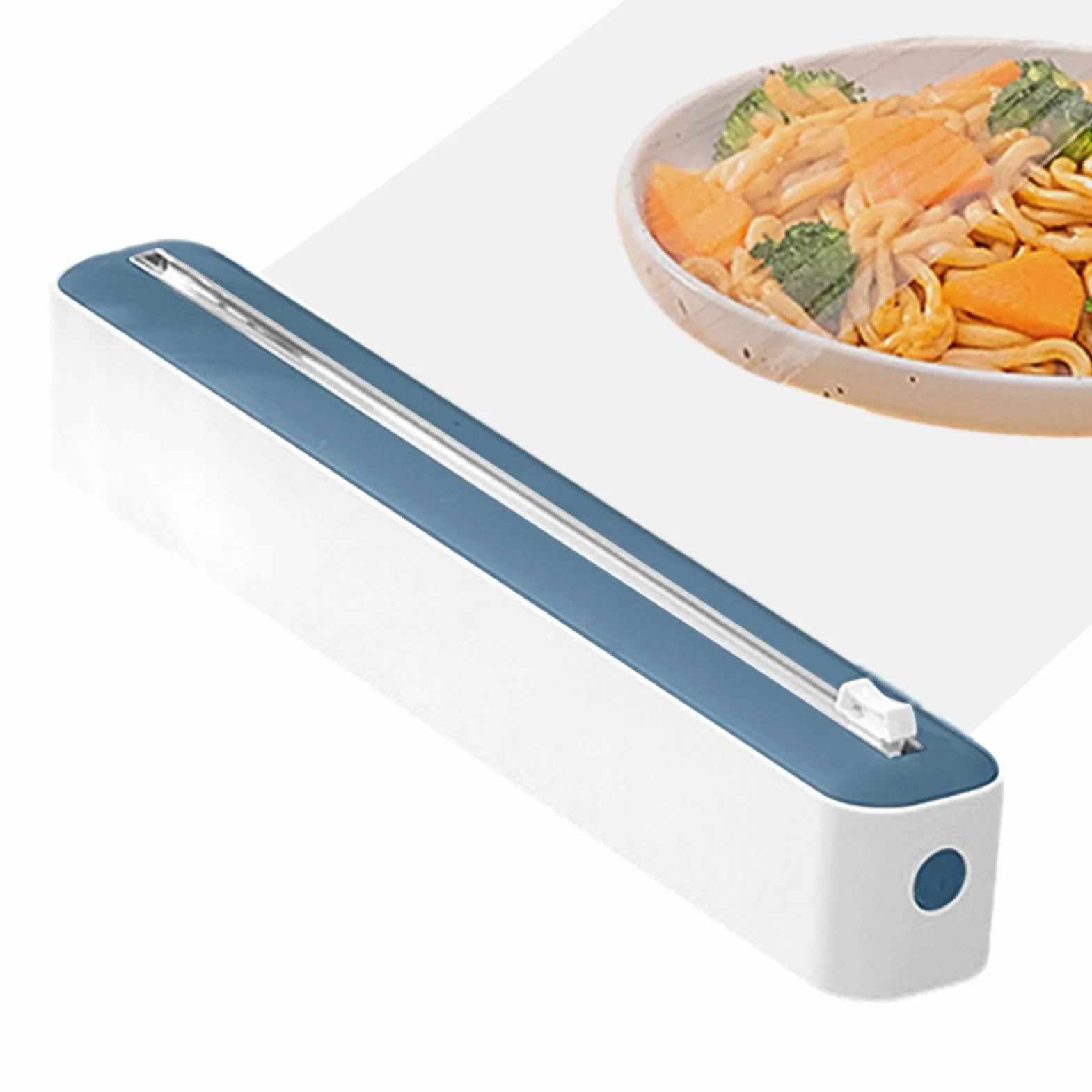 Przecinak do folii, magnetyczny dozownik folii spożywczej z nożem, do wielokrotnego napełniania, dozownik folii aluminiowej, do cięcia folii spożywczej, 36,5 x 5 x 5,5 cm