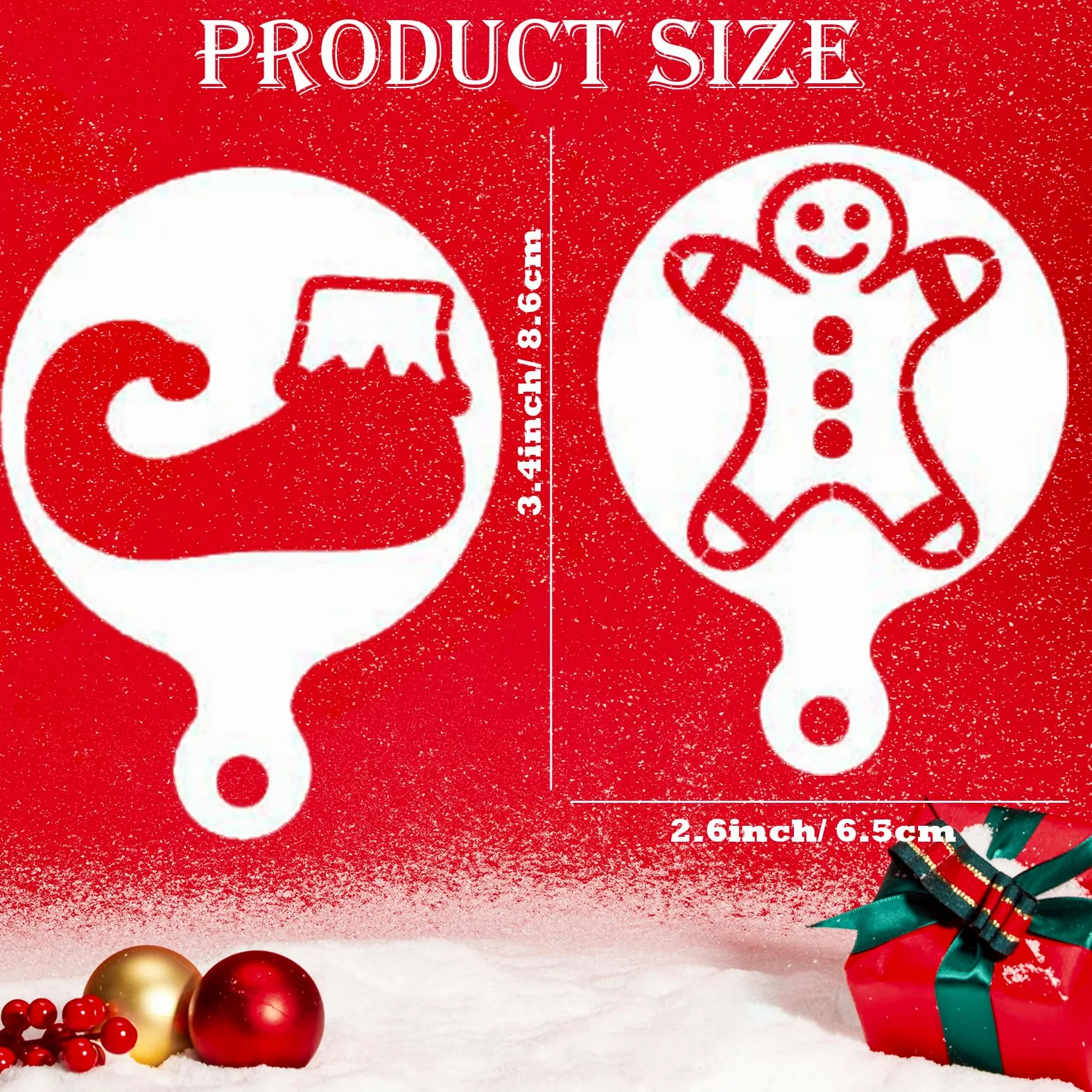 Qpout 25 sztuk Zestaw szablonów do ciastek bożonarodzeniowych idealny na Boże Narodzenie dekoracje kawowe fondant szablony do tłoczenia szablony do św. Mikołaja