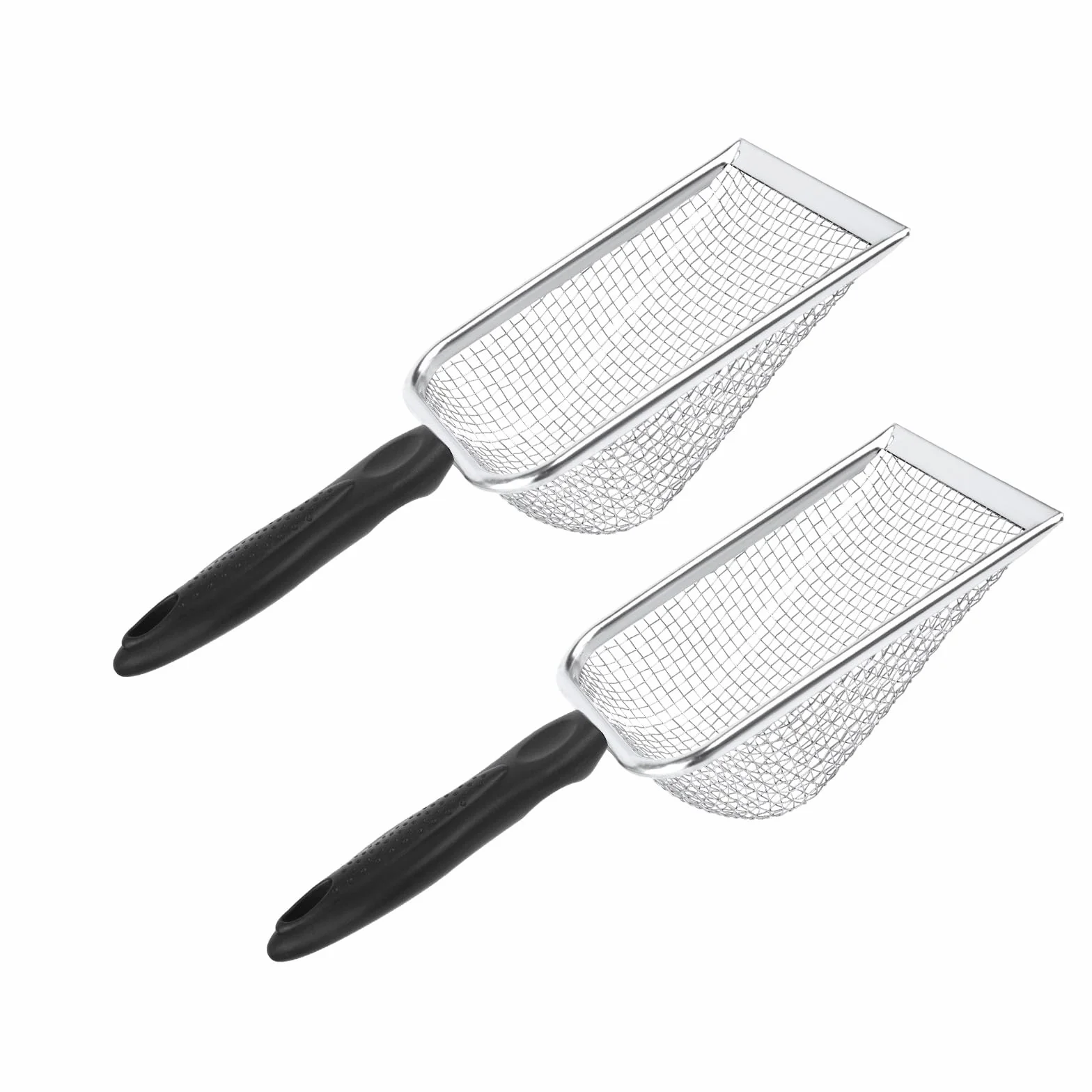 2szt Sito do Gleby Ogrodowej, Siatka 3,8mm i 2,8mm Sita Ogrodnicze ze Stali Nierdzewnej z Uchwytem Antypoślizgowym Praktyczne Narzędzia Ogrodowe Odpowiednie do Piasku Skał Ziemi Kompostu