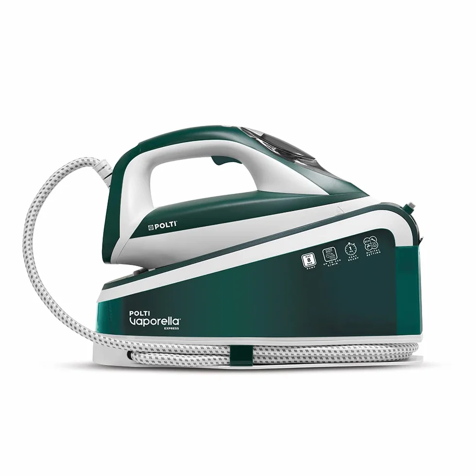 Polti Vaporella Express VE30.20, wysokowydajny generator pary do 8 barów, technologia One Temperature do wszystkich tkanin i regulacja cyfrowa, silne uderzenie pary 240g/min, nagrzewanie w 1 min