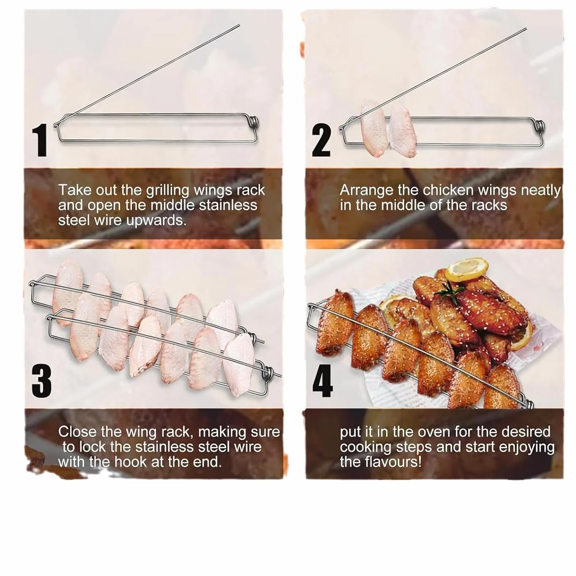 szpikulce ze stali, YouXiaor 4 szt. szpikulce do grilla, szpikulce do grilla, szpikulce do grilla, długie szpikulce do grillowania, grillowania, mięsa, warzyw BBQ Stick