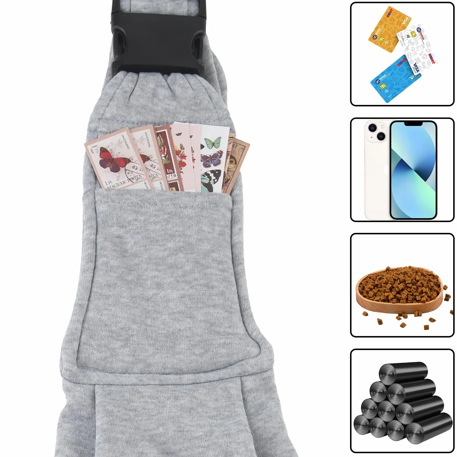 Torba do noszenia psa, mała torba do noszenia psa, regulowana, dwustronna, do 7,5 kg, chusta do noszenia psa, do aktywności na świeżym powietrzu, z psami, na weekendowe wycieczki, spacery