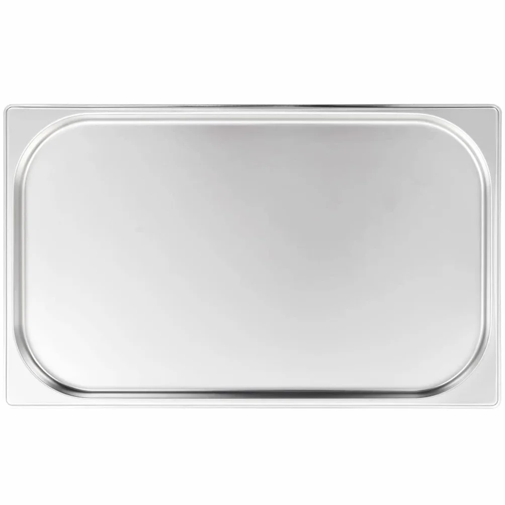 Pojemnik gastronomiczny 4 szt. GN 1/1 stal nierdzewna 530 x 325 x 20 mm, można układać w stos do pojemników utrzymujących ciepło, pojemników na jedzenie, Chafing Dish, Bainmarie, lady