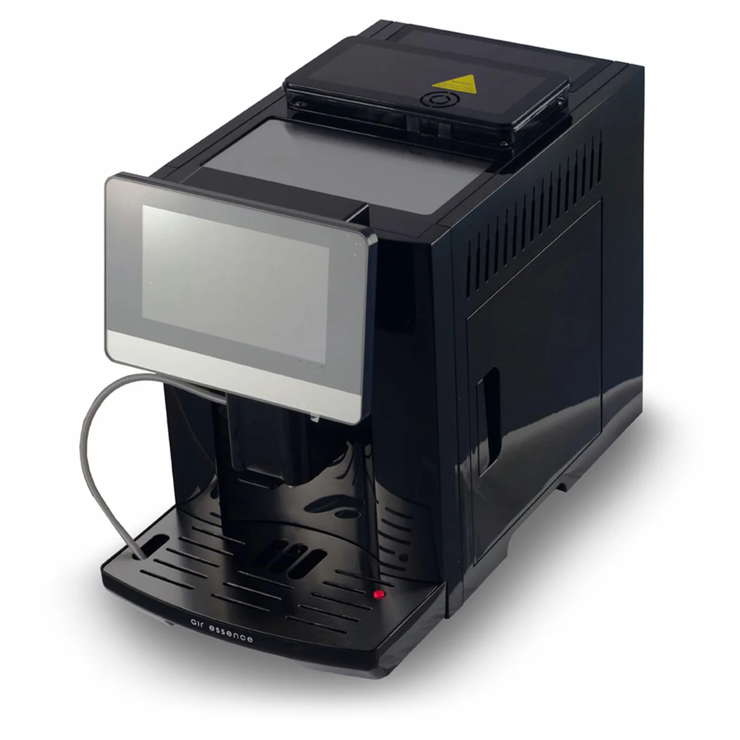 Ekspres do kawy Coffee Aroma LCD PRO, ekspres do kawy, czarny, 10 własnych kompozycji, Coffee Machine 7-calowy dotykowy wyświetlacz LCD, 19 bar, niemieckie menu