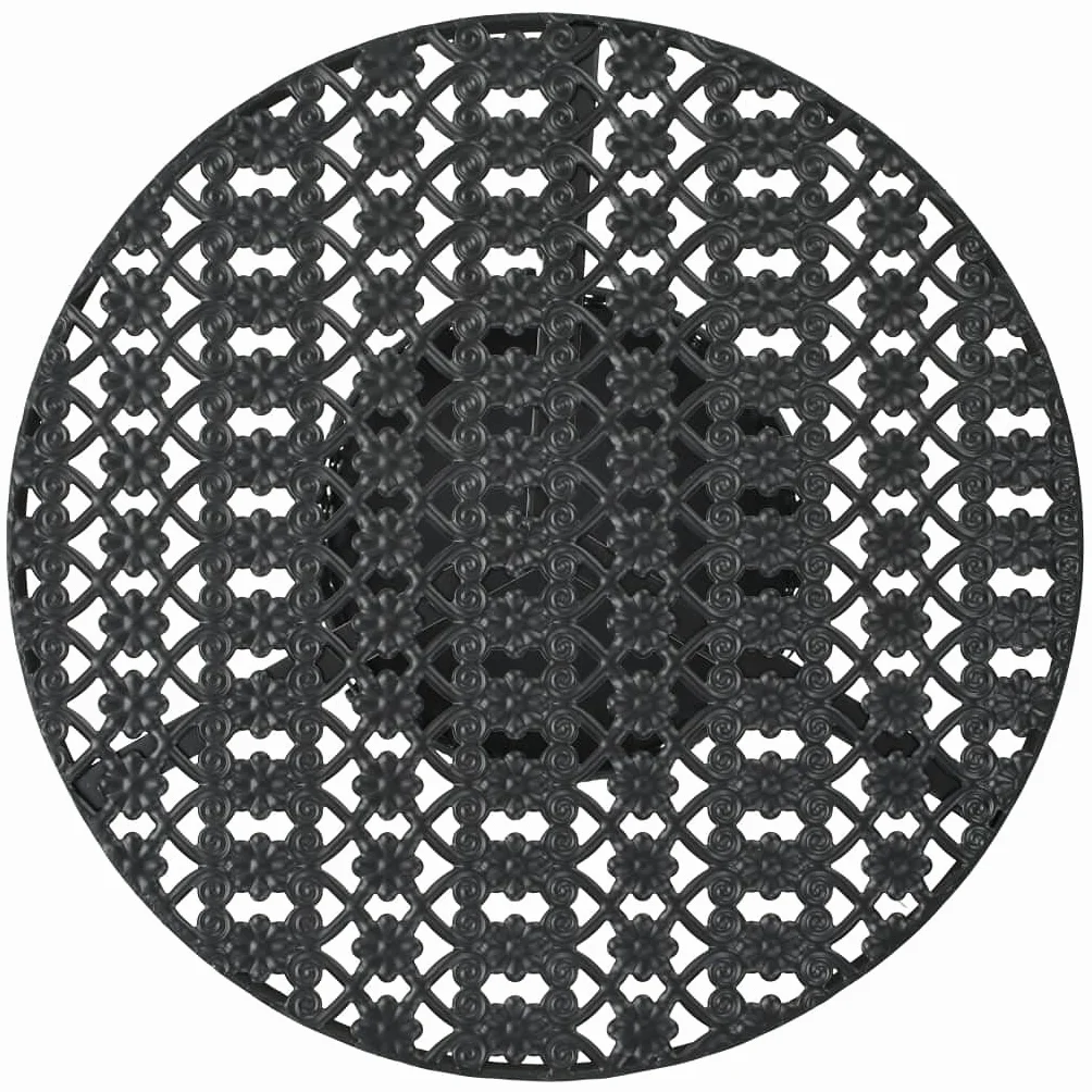 vidaXL Stolik barowy, czarny, 40 x 70 cm, metalowy