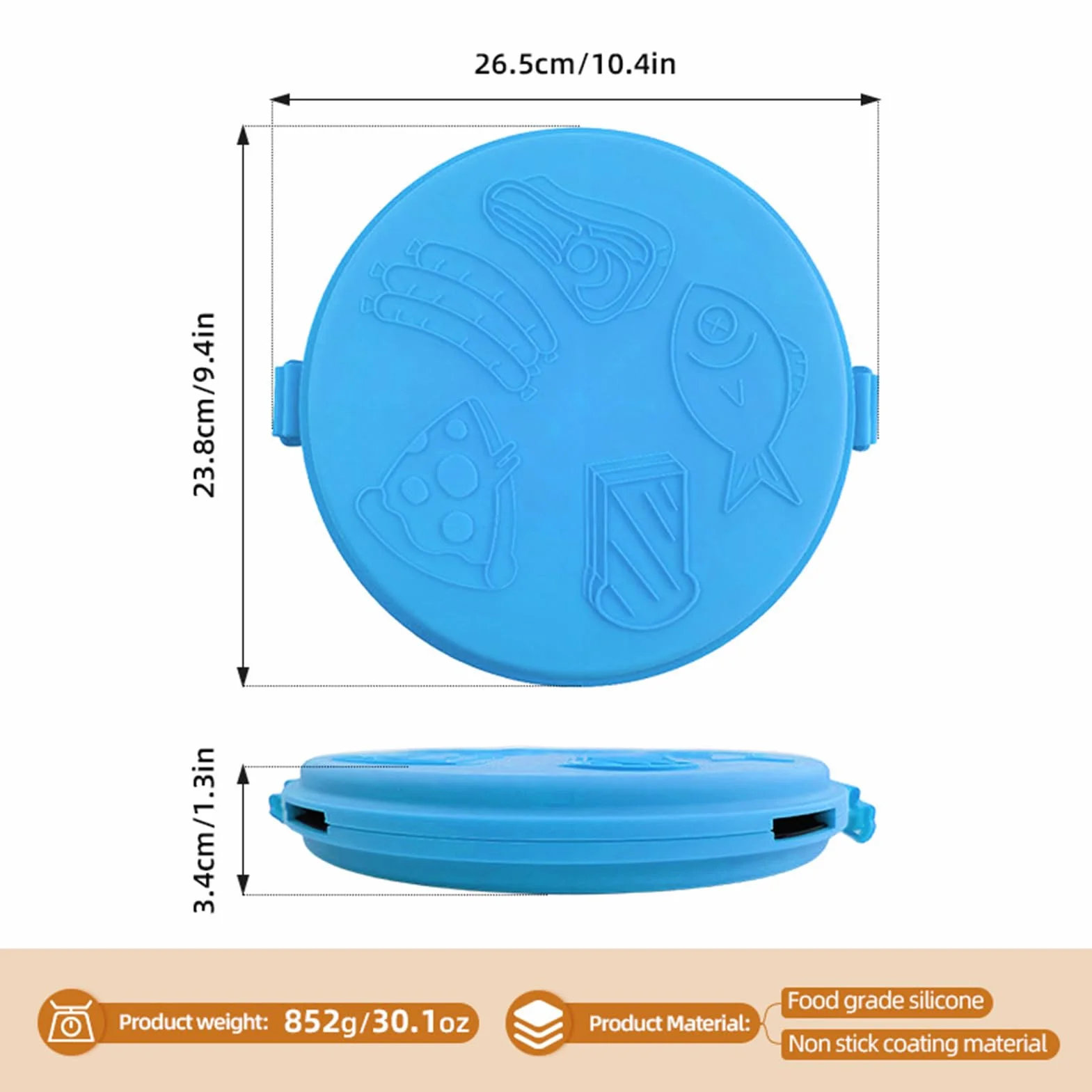 Forma do pieczenia kanapek do mikrofali Szybko nagrzewająca się patelnia | Toster do kanapek mikrofalowych do Pieczenia i Gotowania w Kuchni, Domu, Szkole, Akademiku, na Naleśniki i
