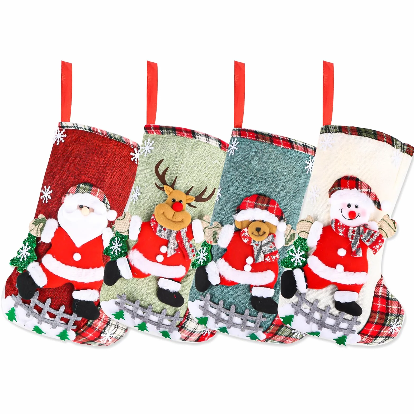 Zestaw skarpet Mikołaja, 2025 Nowe skarpety bożonarodzeniowe, buty Mikołaja do napełniania, skarpety bożonarodzeniowe do zawieszenia, Christmas Stocking Set, skarpety Mikołaja, dekoracja