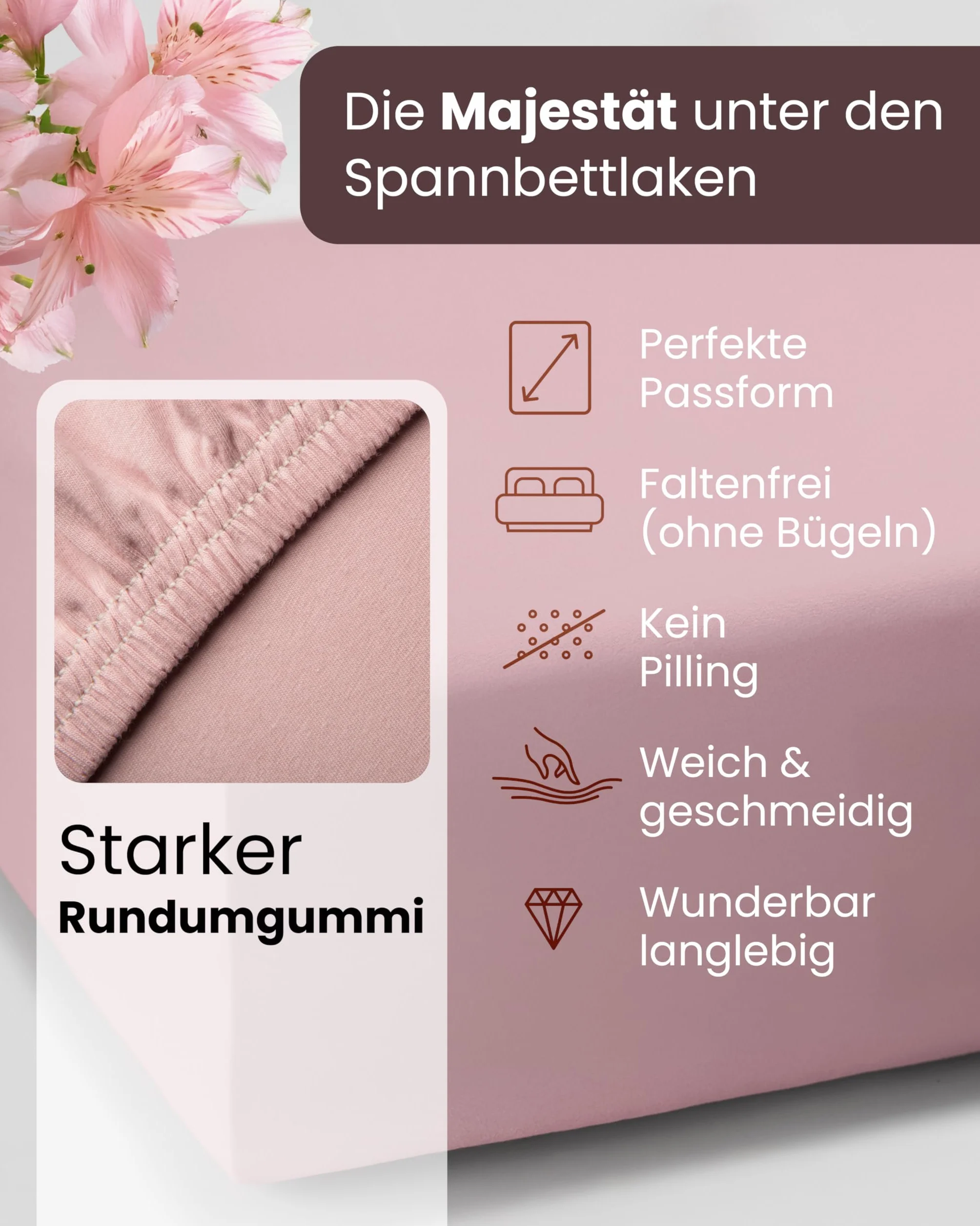 Formesse Bella Donna Boxspring prześcieradło z gumką Alto jasnoszare, 140 x 200-160 x 220 cm