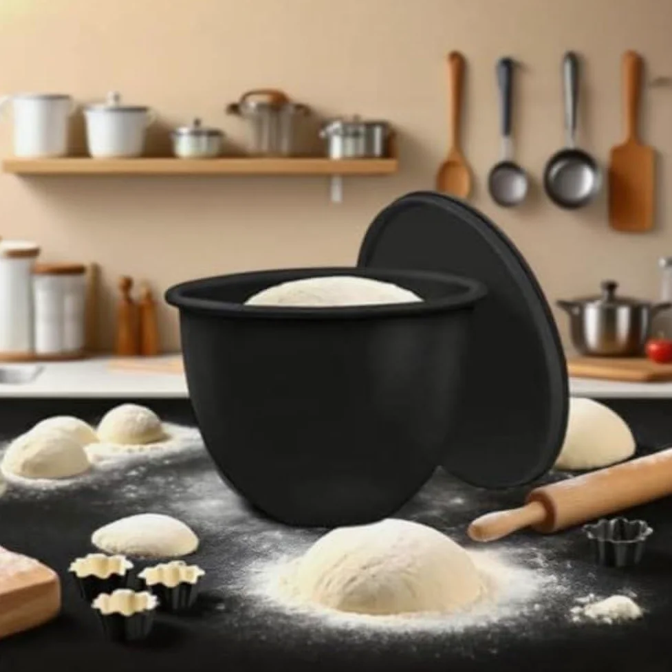Besttoolifes Wkładki do miski silikonowej do miksera stojącego KitchenAid, 3-w-1 elastyczna podszewka do miski z wylewkiem i pokrywkami do przechowywania, nadaje się do zmywarki i kuchenki