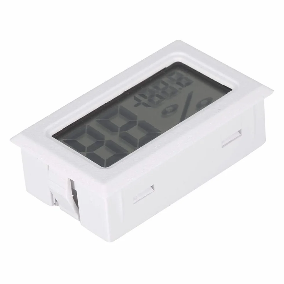 Termometr do pomiaru wiotności z cyfrowym wyświetlaczem LCD, precyzyjnym elektrycznym termometrem higrometrycznym, miernikiem temperatury i wiotności w domu, 10% ~ 99% wiotności (biały)