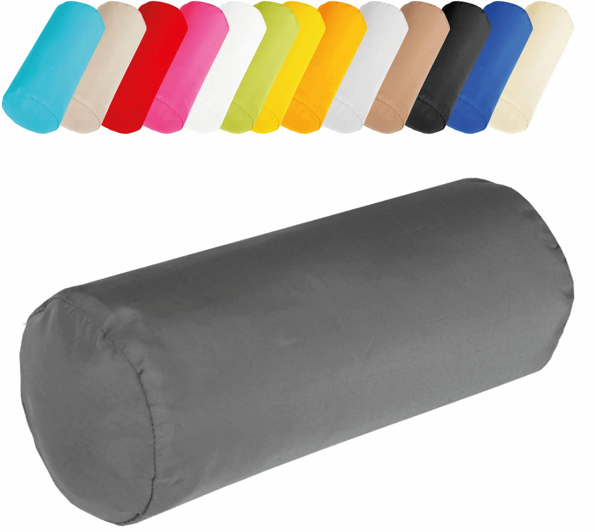 Bestlivings wałek pod kark 10 x 25 cm (szer. x dł.), poszewka w kolorze pomarańczowym, w wielu różnych kolorach