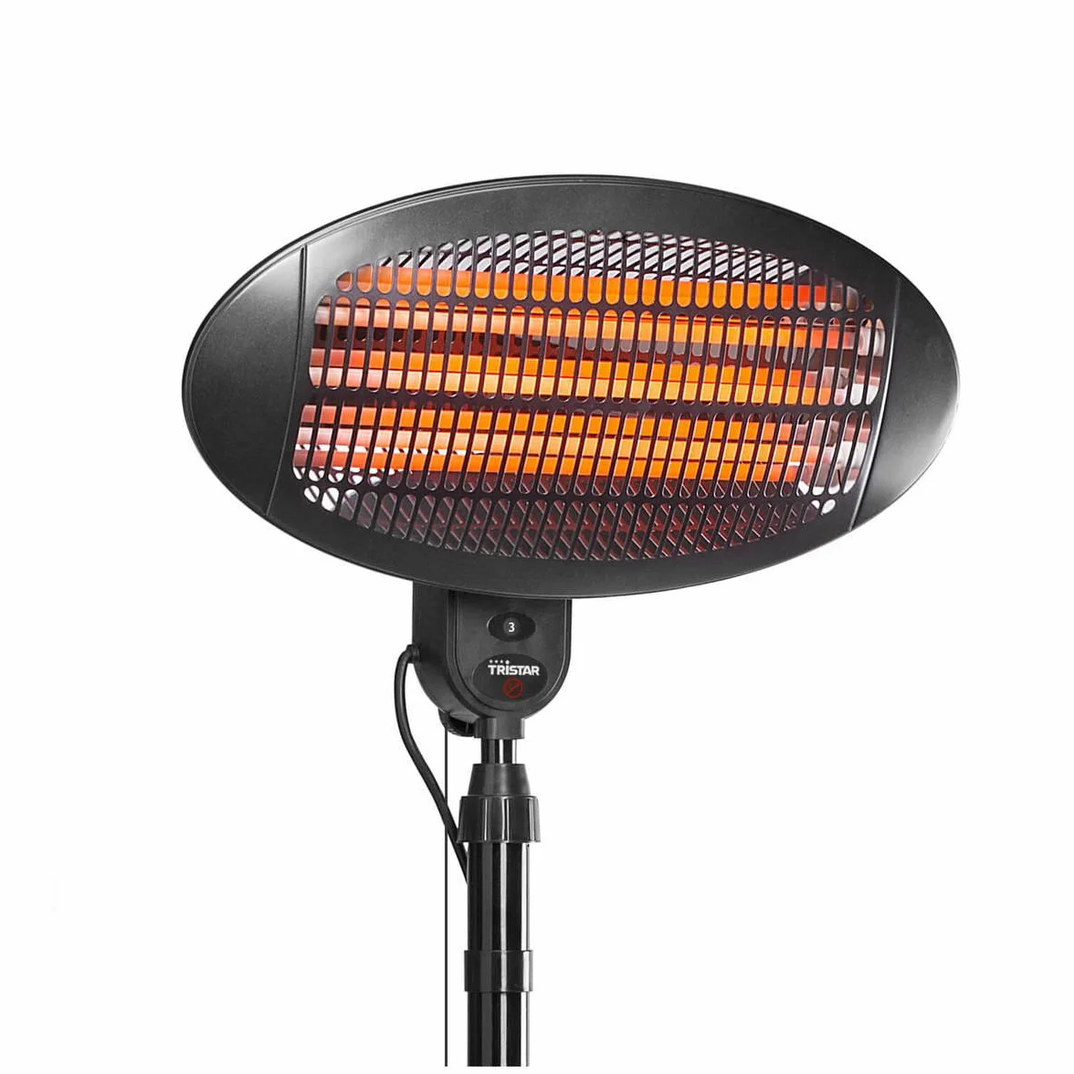 Tristar Promiennik tarasowy – 3 poziomy mocy (650/1300/2000 W), nadaje się również do montażu na ścianie, regulacja wysokości do 2 metrów, ochrona IPX4, KA-5287