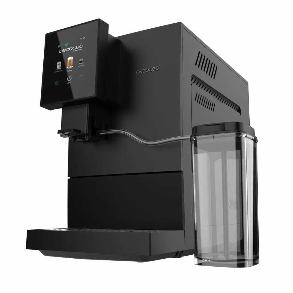 Cecotec Ręczny ekspres do kawy i Cappuccino Cremmaet Compactccino Connected. 30 odmian, zbiornik na mleko 400 ml, zbiornik na wodę 1,1 l, ekran TFT, Wi-Fi, pompa 19 bar, termoblok