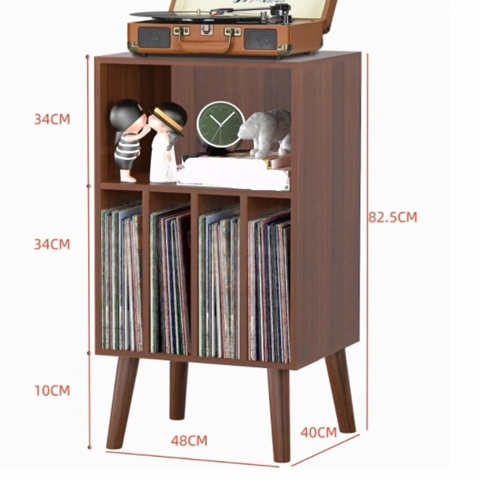 Stojak Na Płyty Gramofonowe Drewniany Stojak Na Gramofon LP, Uchwyt Płyty Winylowe, Organizer Stół, Klasyczny Pliki, Książki Do Przechowywania Książki