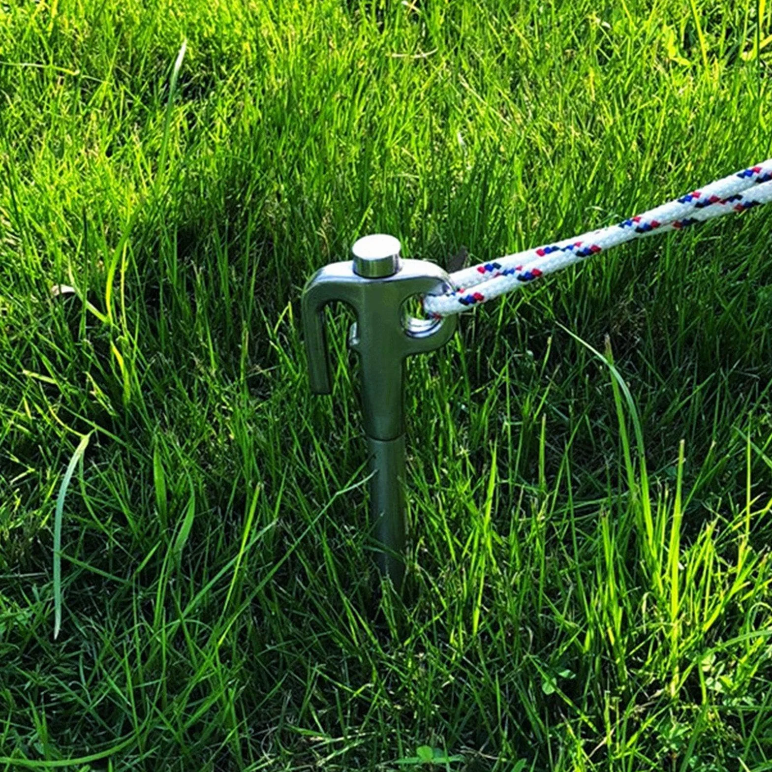 Heavy Duty Dog Tie Out Stake, 17.56x1.97x0.47inches, 360° Swivel Stainless Steel Outdoor