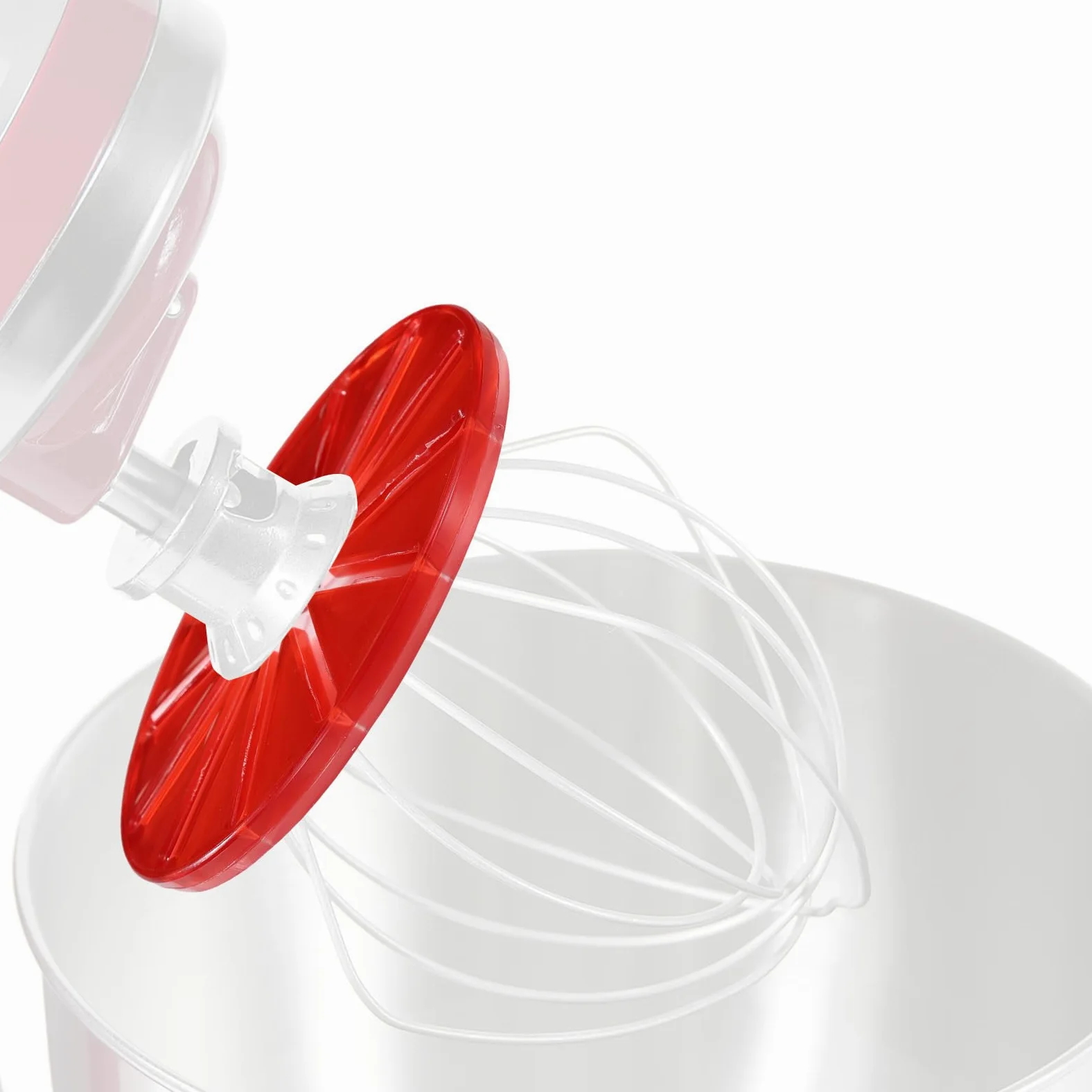 Osłona Przeciwbryzgowa do Mikserów Stojących, Czerwona Głowica Mieszająca Nakładka Przeciwbryzgowa do Mikserów Stojących Kitchenaid o Pojemności 4,5 qt i 5 qt