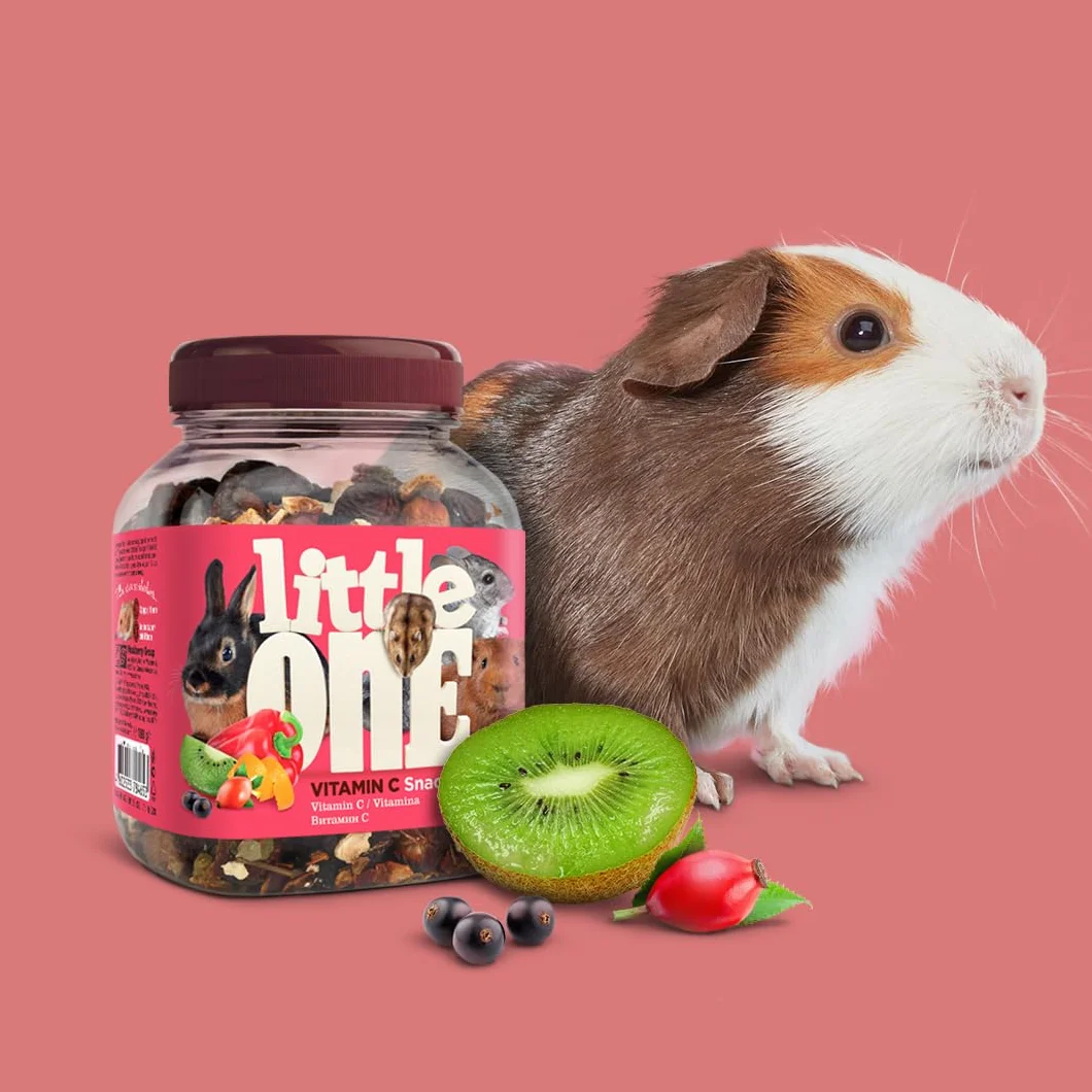 Little One Vitamin C Snack | 160 g | Pokarm uzupełniający dla gryzoni i królików karłowatych | Składa się z mieszanki jagód, owoców i warzyw | Zawiera witaminę C