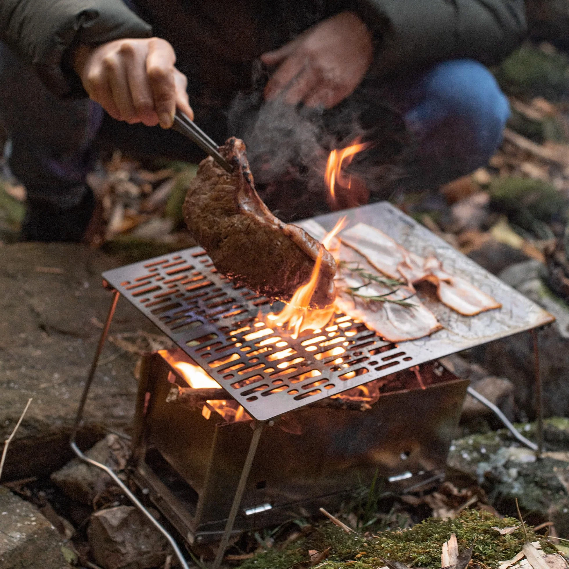 Naturehike Płyta grillowa, wysokiej jakości płyta grillowa z tytanu do mięsa i małych kawałków grilla na świeżym powietrzu, do ogrodu, na kemping