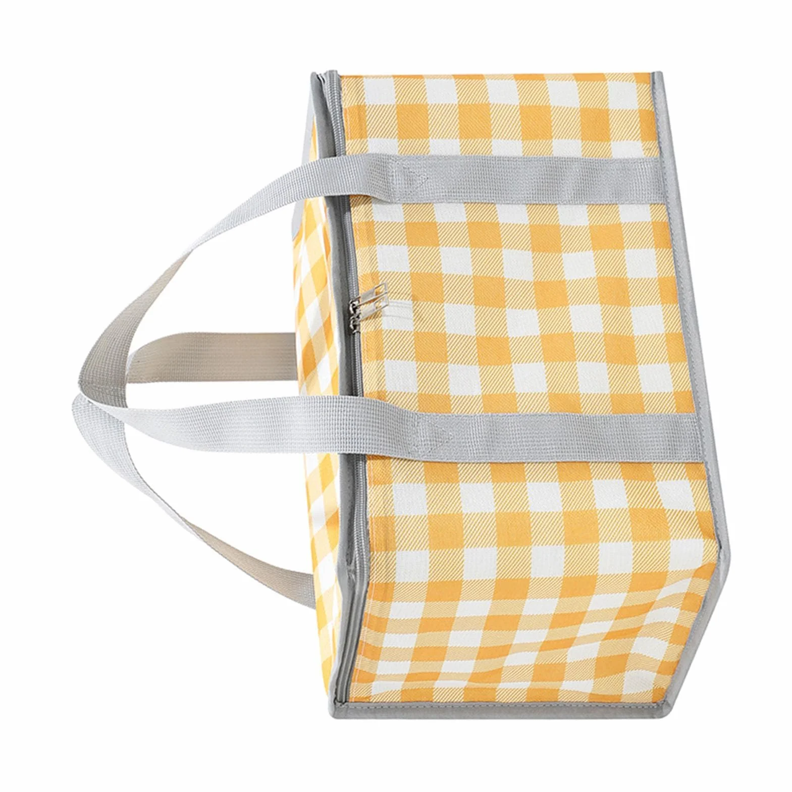 Torba piknikowa, kempingowy kosz na zakupy z uchwytem 35 x 20 x 20 cm / 13,8 x 7,9 x 7,9 cala izolowane torby wielokrotnego użytku kosz do przechowywania na plażę podróż podróż