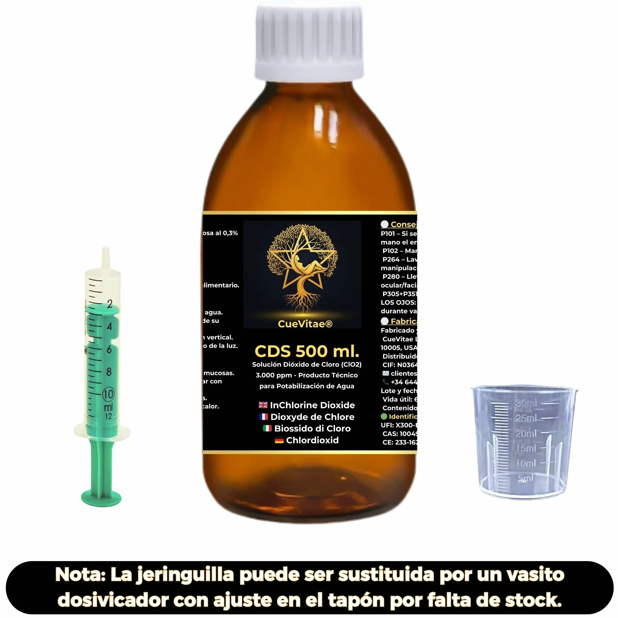 CDS/CDL 3000 PPM (500 ml) | Ostatnia produkcja | Produkt już aktywowany, gotowy do dozowania | W tym pojemnik z miarką | Opakowanie z antypromieniacyjnym szkłem bursztynowym