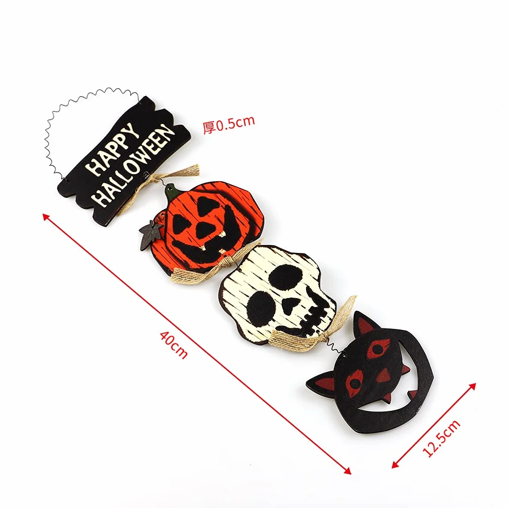 Alnicov Halloweenowy wiszący znak powitalny na drzwi, Happy Halloween drewniana tablica tablica znak dekoracja do domu biura szkoły na zewnątrz nawiedzony dom dekoracje na Halloween
