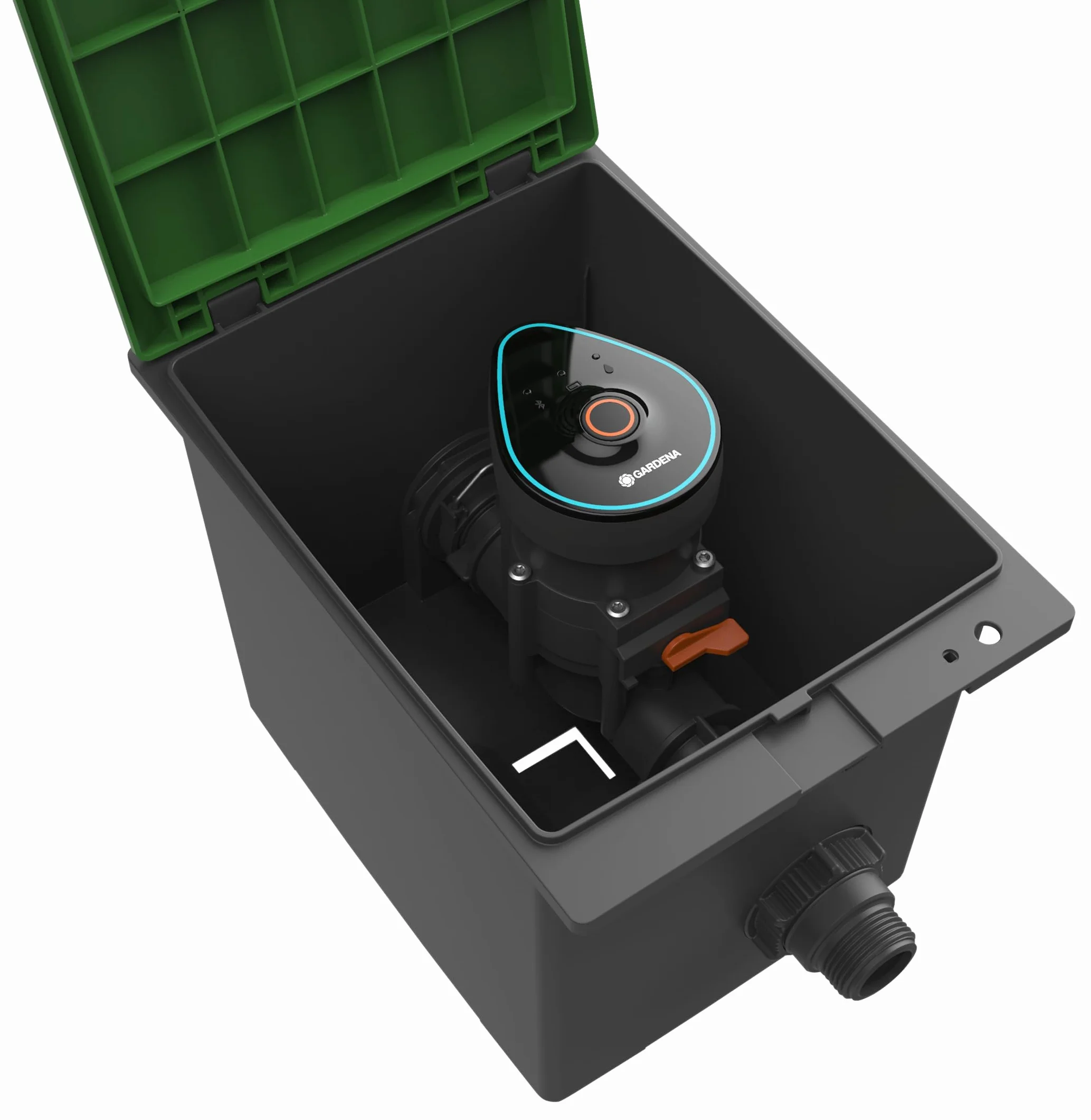 Gardena zawór do nawadniania 9 V Bluetooth: Sterownik nawadniania programowalny za pomocą aplikacji Bluetooth, zasięg do 10 m, 6 niezależnych harmonogramów (01285-20)