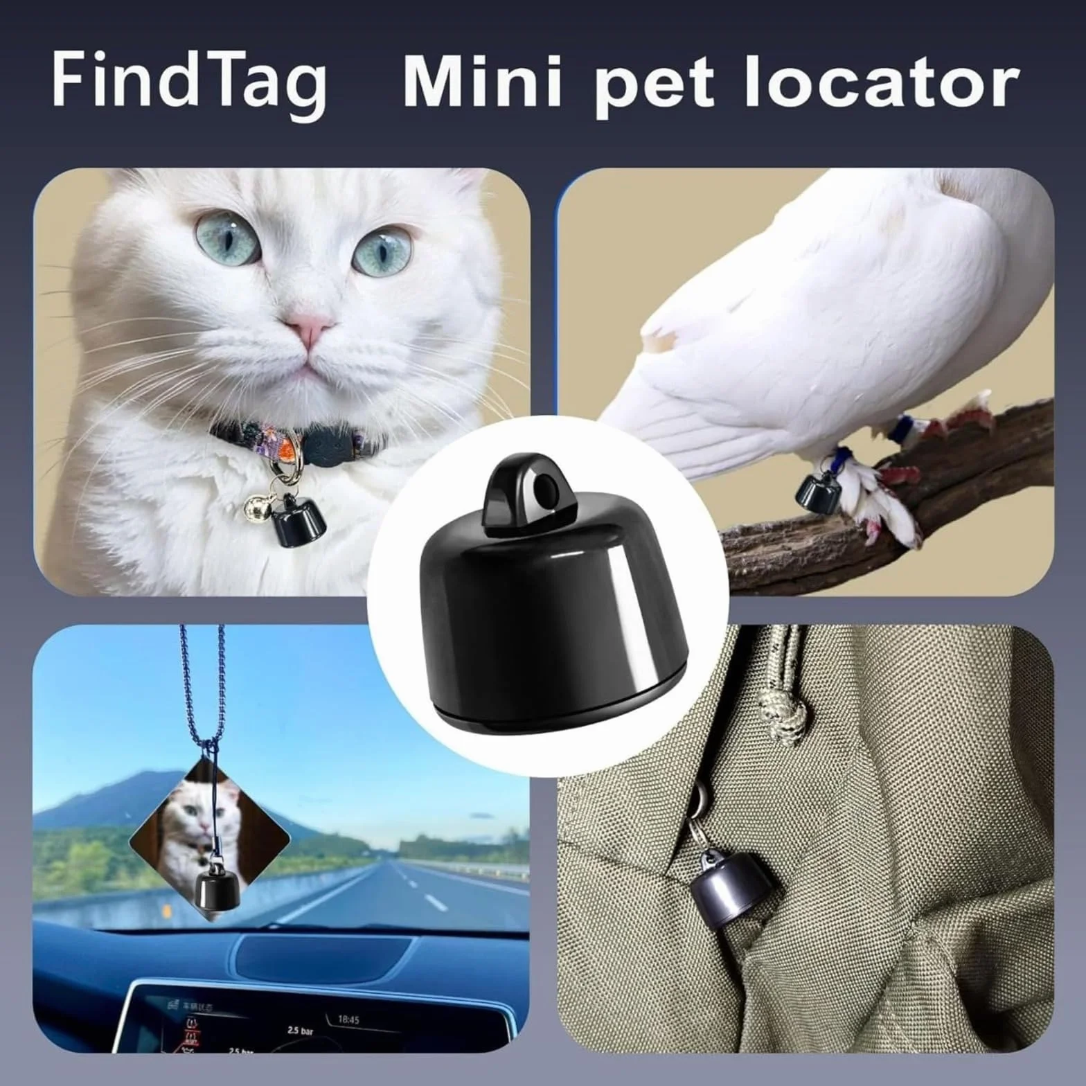 Mini tracker GPS dla kota globalne śledzenie iOS Android inteligentna lokalizacja