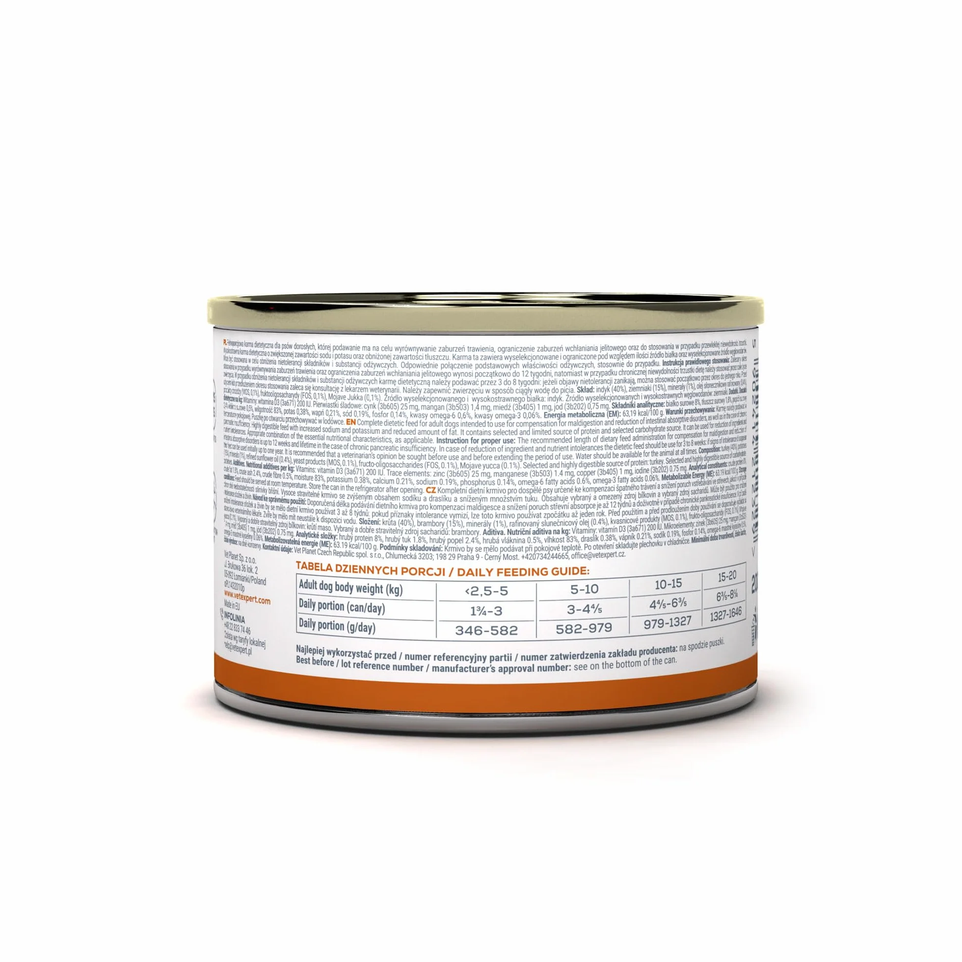 VET EXPERT INTESTINAL ELIMINATION LOW FAT 1x200g - lekkostrawna mokra karma weterynaryjna dla psów z zaburzeniami trawiennymi