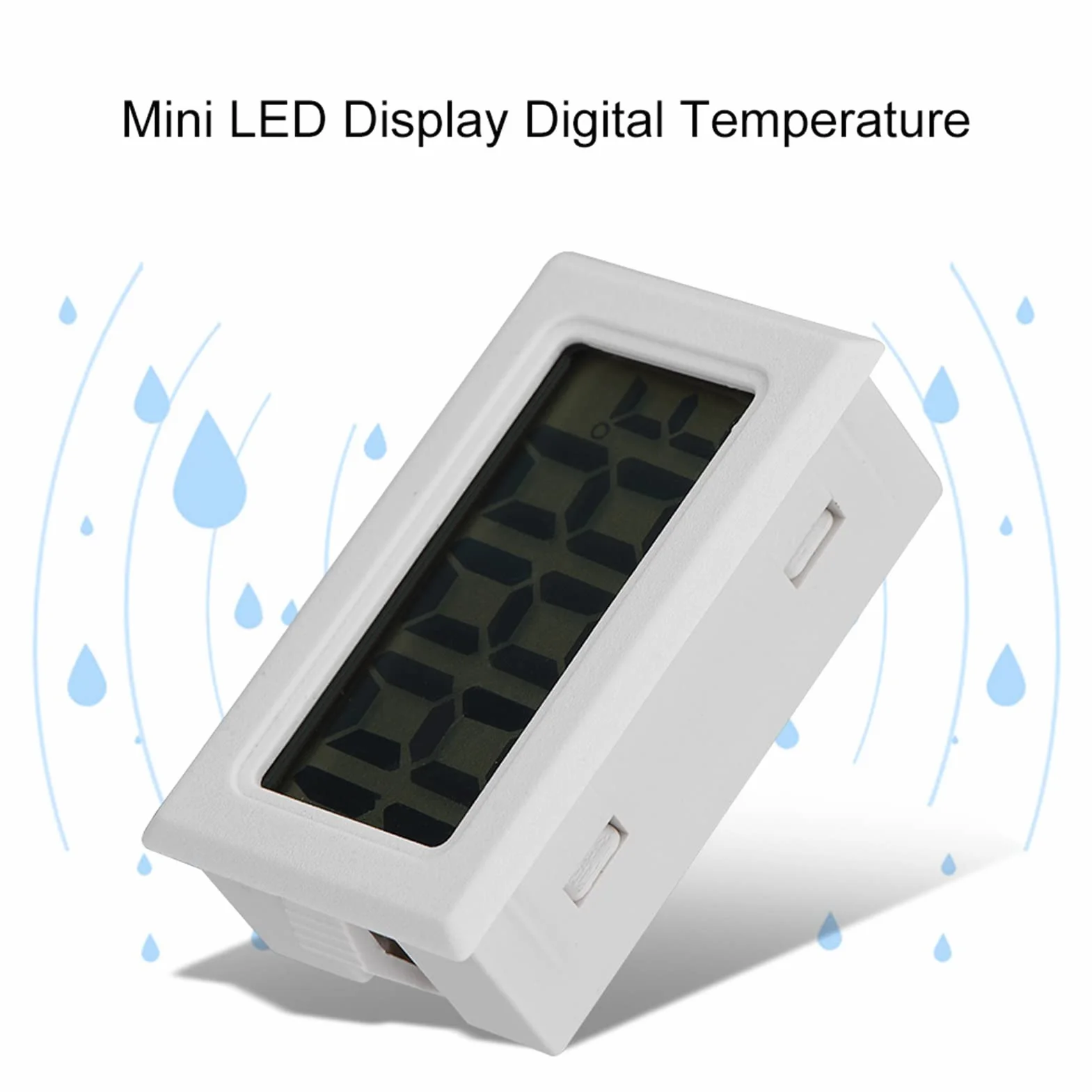 Cyfrowy termometr LCD z zewnętrznym metalowym czujnikiem temperatury do lodówki, zamrażarki, akwarium
