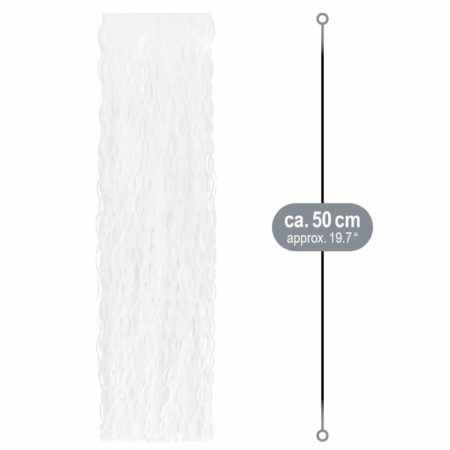 COM-FOUR® 10x blichtr - biala girlanda ze blichtru na Boze Narodzenie - ozdoby choinkowe na choinke - blichtrowa kurtyna z falistymi nitkami (bialy - 10 sztuk)